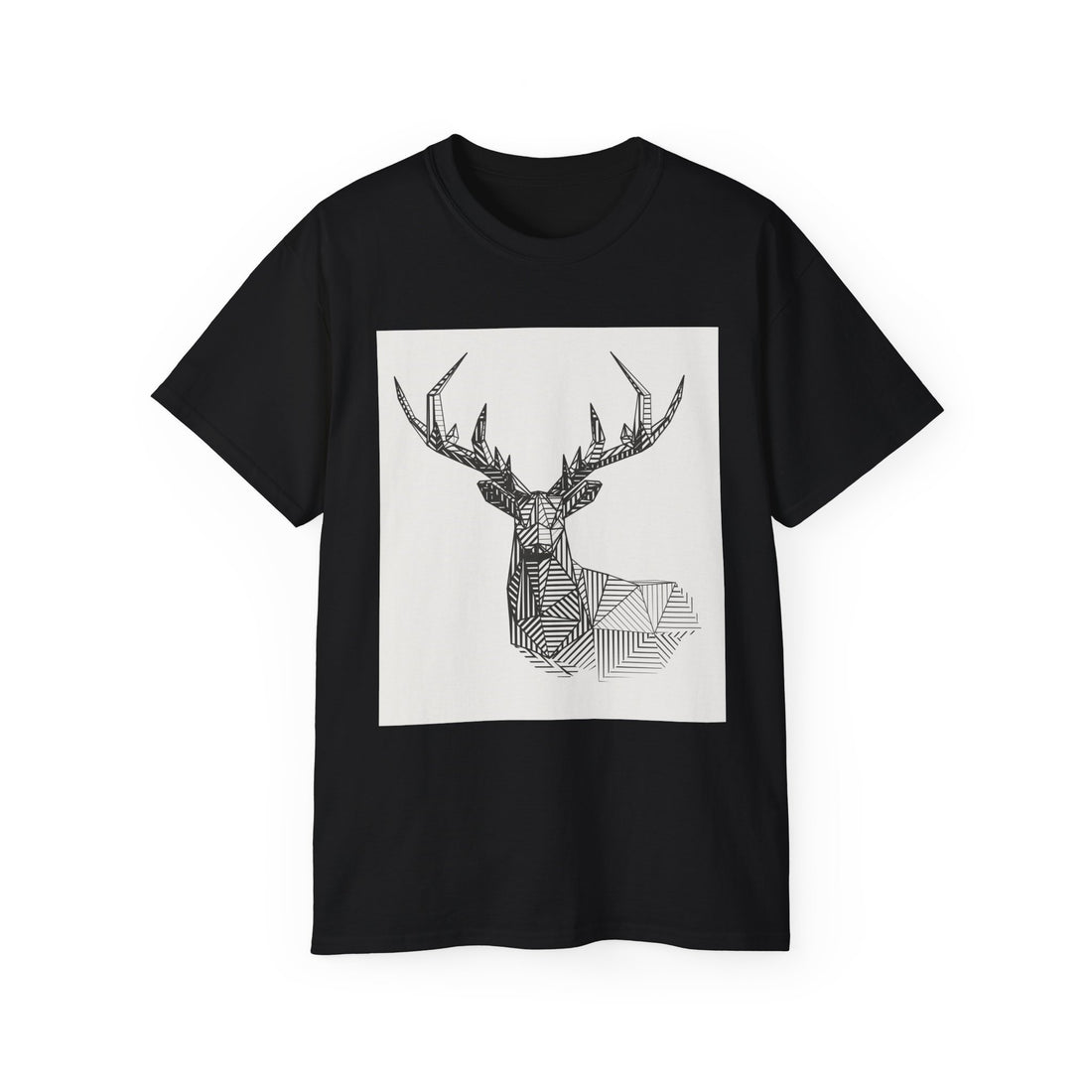 Geometric Deer Graphic Tee - Unisex Ultra Cotton T-Shirt