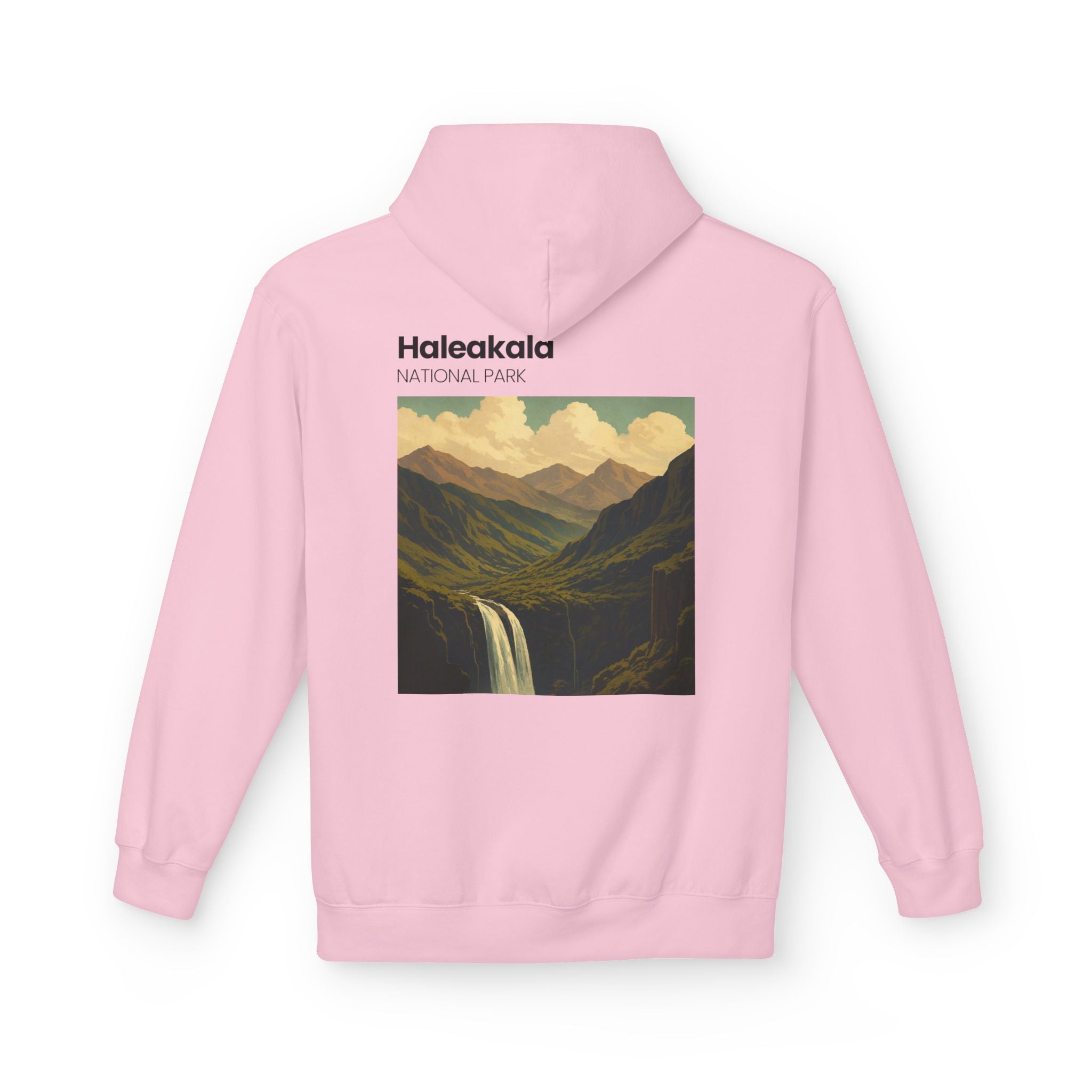 Haleakala National Park Landscape Hoodie | Vintage Mountain Waterfall
