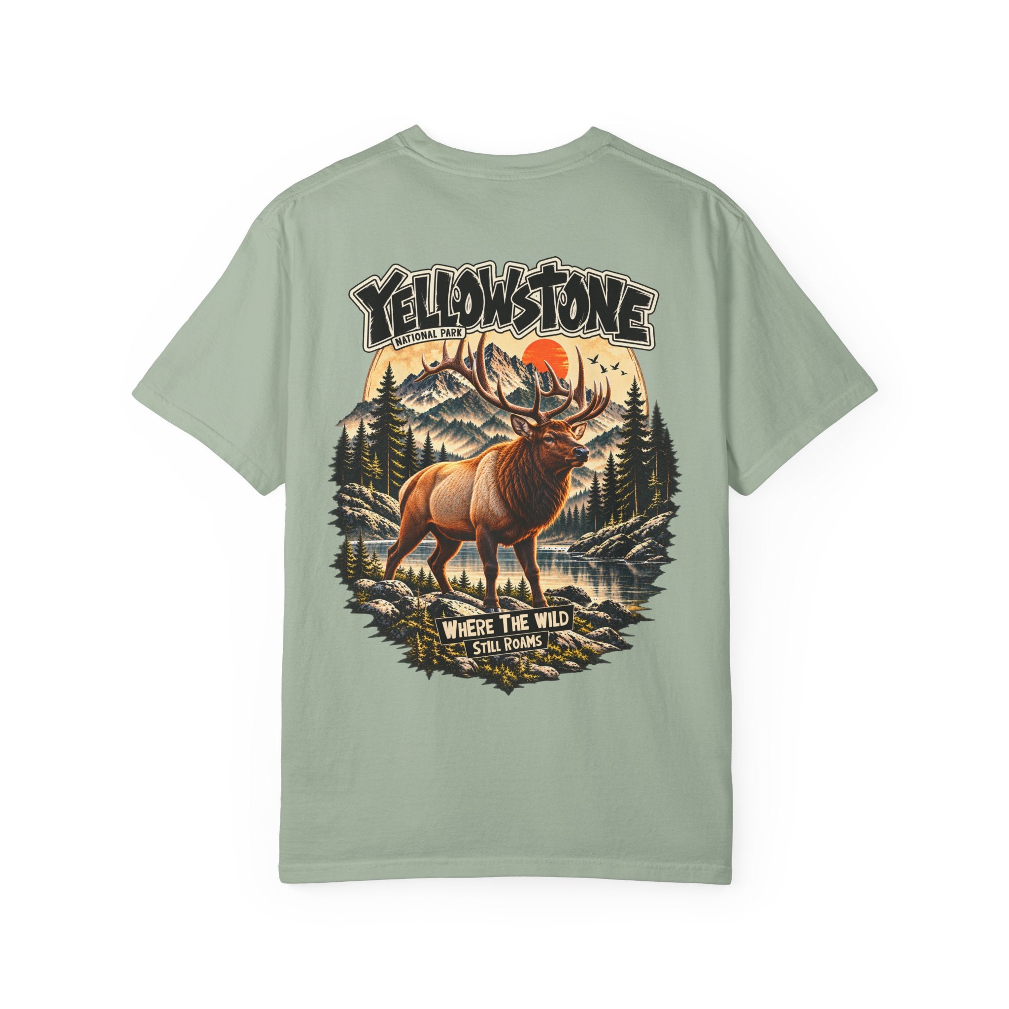 Yellowstone Elk – Where the Wild Still Roams T-Shirt Model1