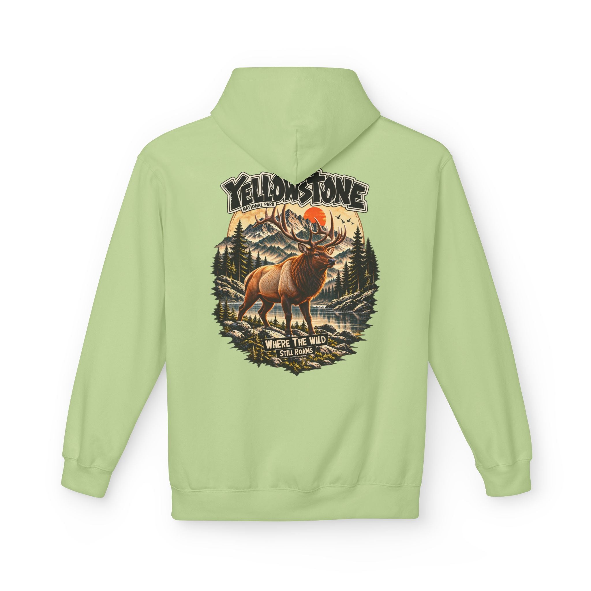 Yellowstone Elk – Where the Wild Still Roams Hoodie Model3