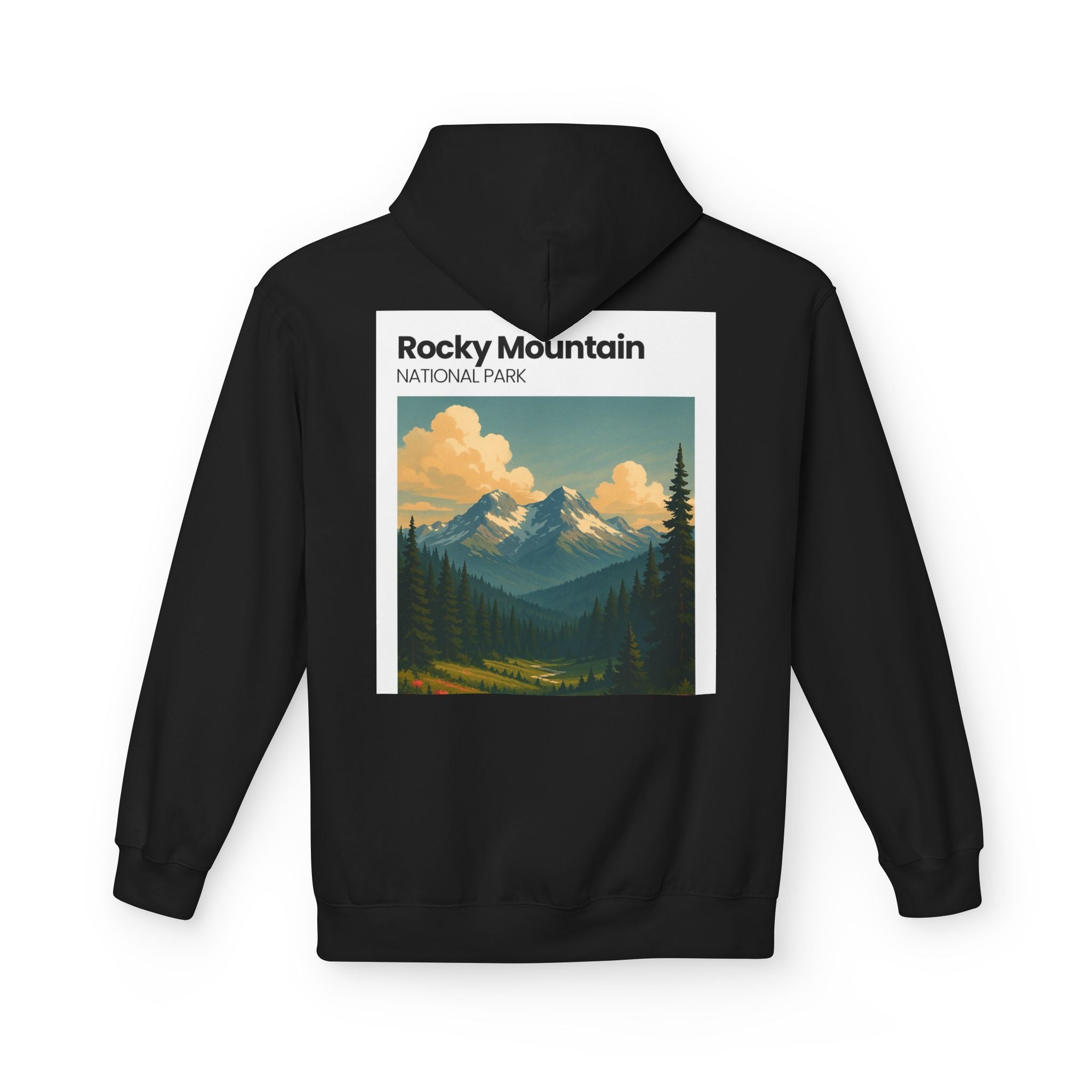Rocky Mountain National Park Hoodie | Vintage Landscape Print