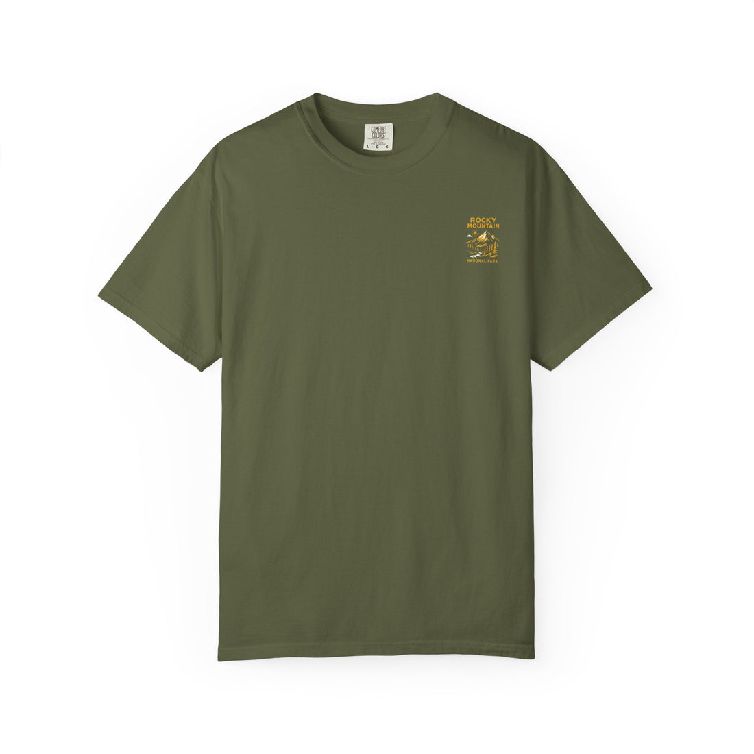 Rocky Mountain National Park Vintage Poster T-shirt | Mountain Landscape Tee