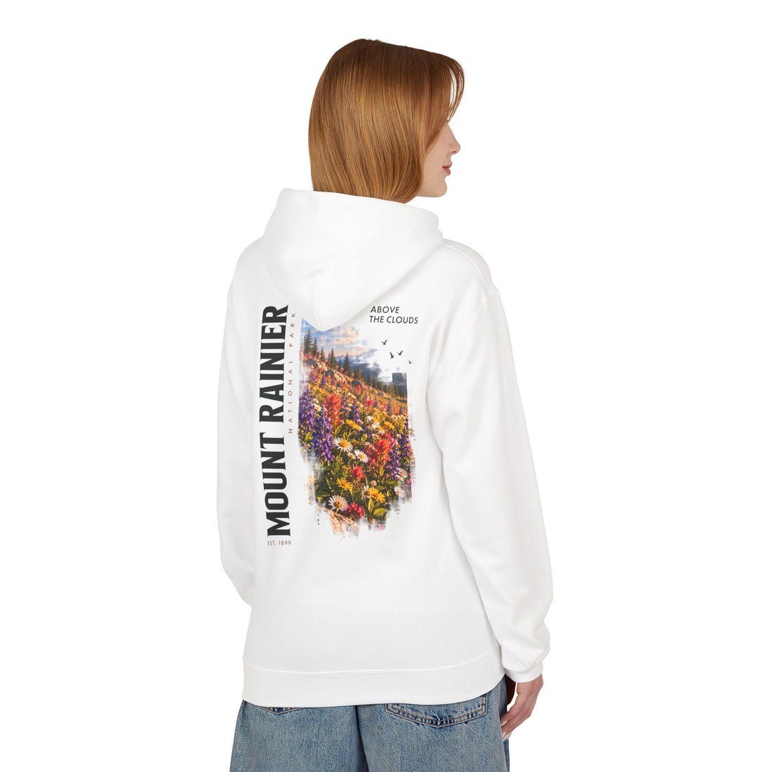 Mount Rainier National Park – Wildflower Meadow Graphic Hoodie