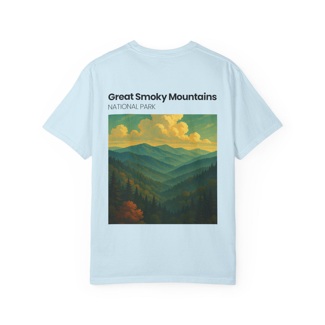 Great Smoky Mountains landscape T-shirt | National Park vintage poster