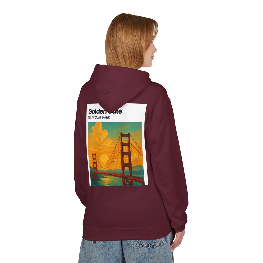 Golden Gate National Park illustration Hoodie | Golden Gate Bridge travel sweatshirt