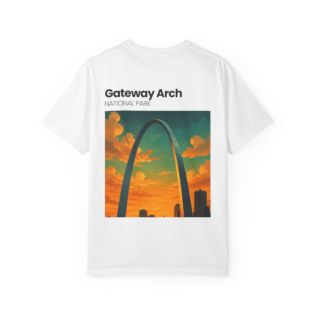 Gateway Arch National Park T-Shirt | St. Louis Skyline Sunset