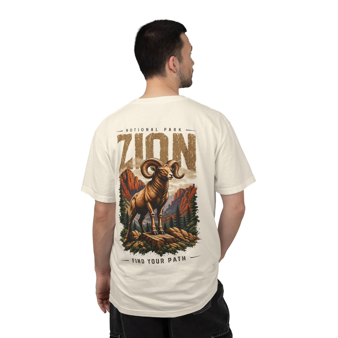 Bighorn Sheep Zion National Park Vintage Graphic T-Shirt