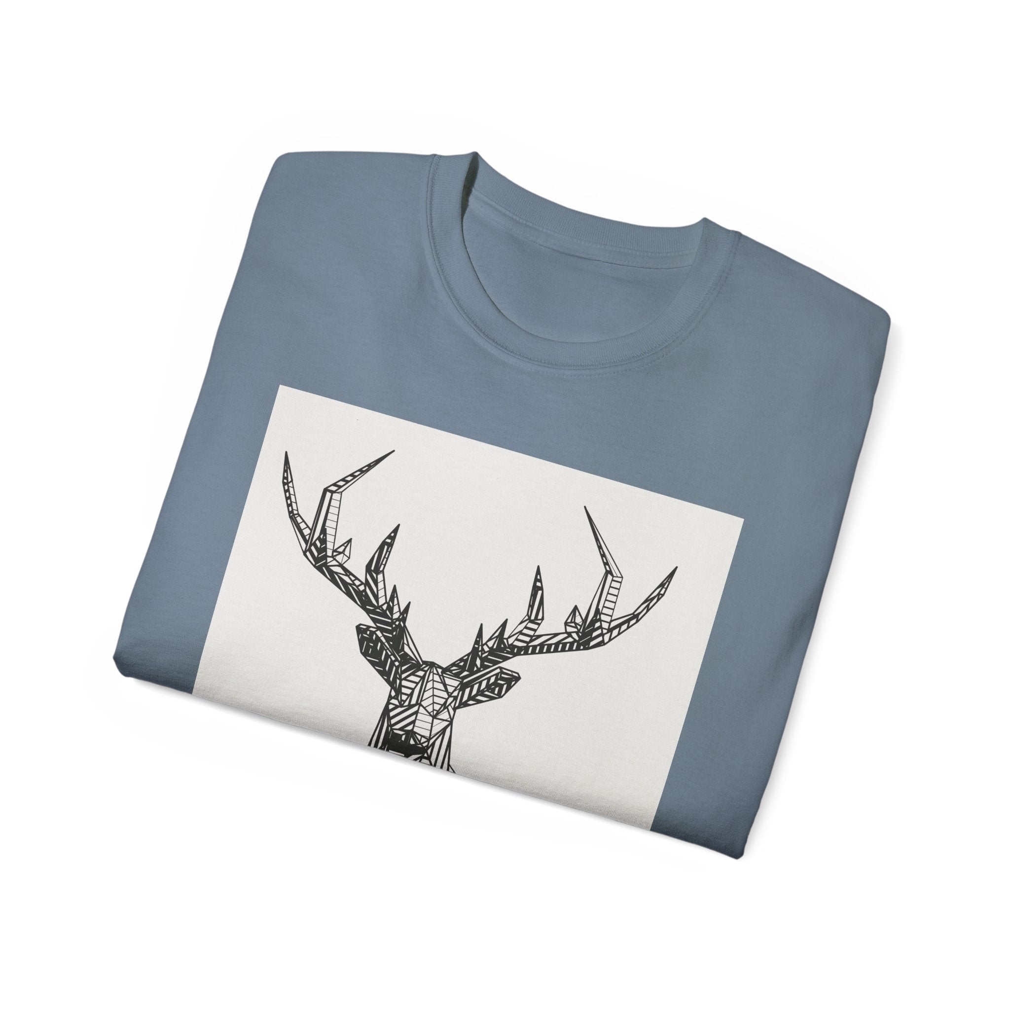 Geometric Deer Graphic Tee - Unisex Ultra Cotton T-Shirt