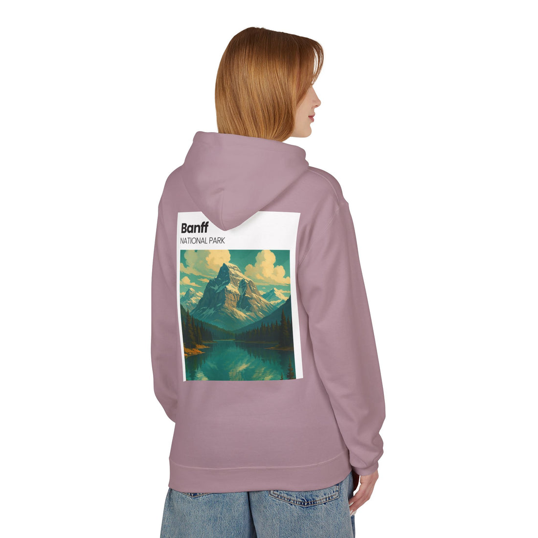 Banff National Park landscape Hoodie | Mountain Lake Vintage Poster