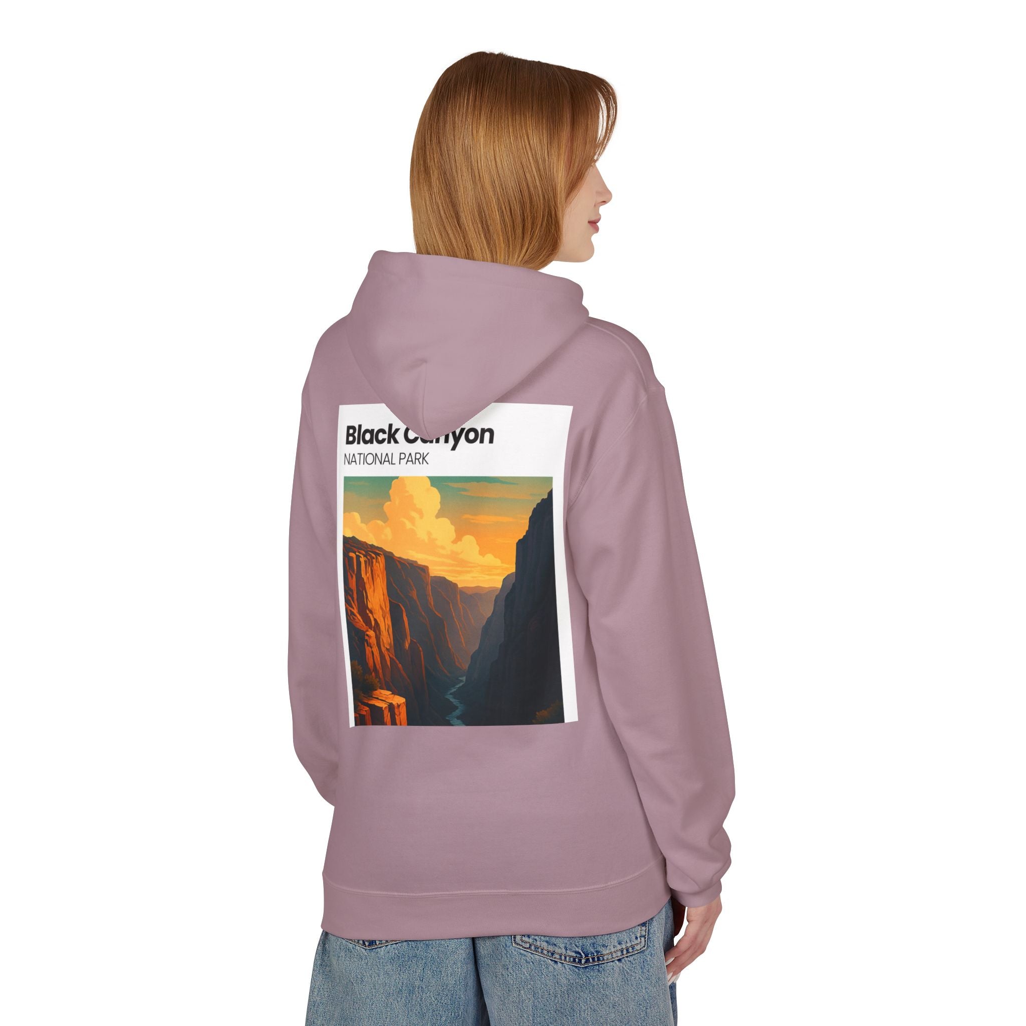 Black Canyon National Park Hoodie | Vintage Canyon Sunset Illustration