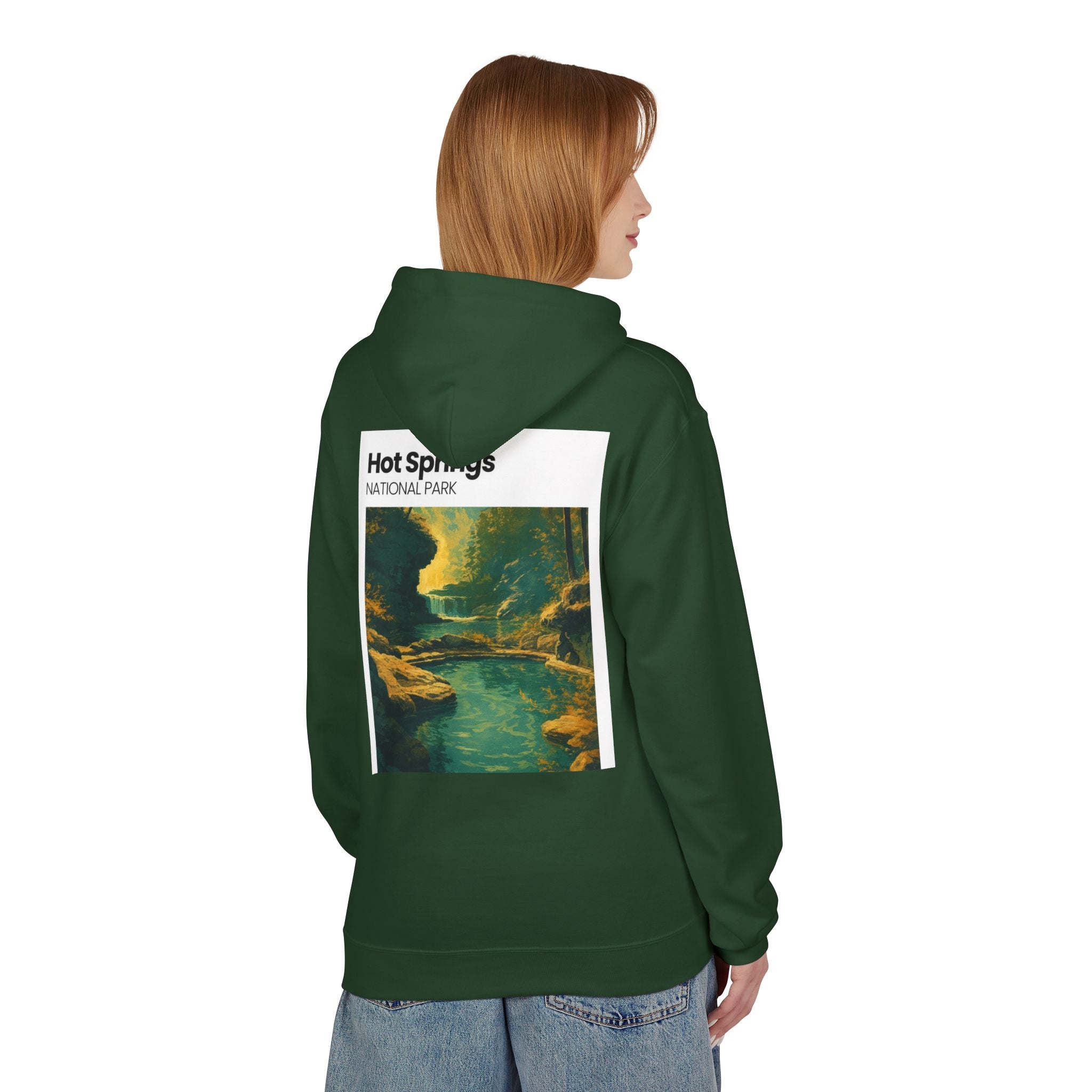 Hot Springs National Park Hoodie | Scenic Thermal Pool Illustration