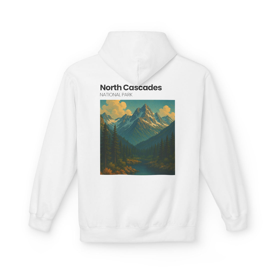North Cascades National Park mountain art Hoodie | vintage landscape pullover