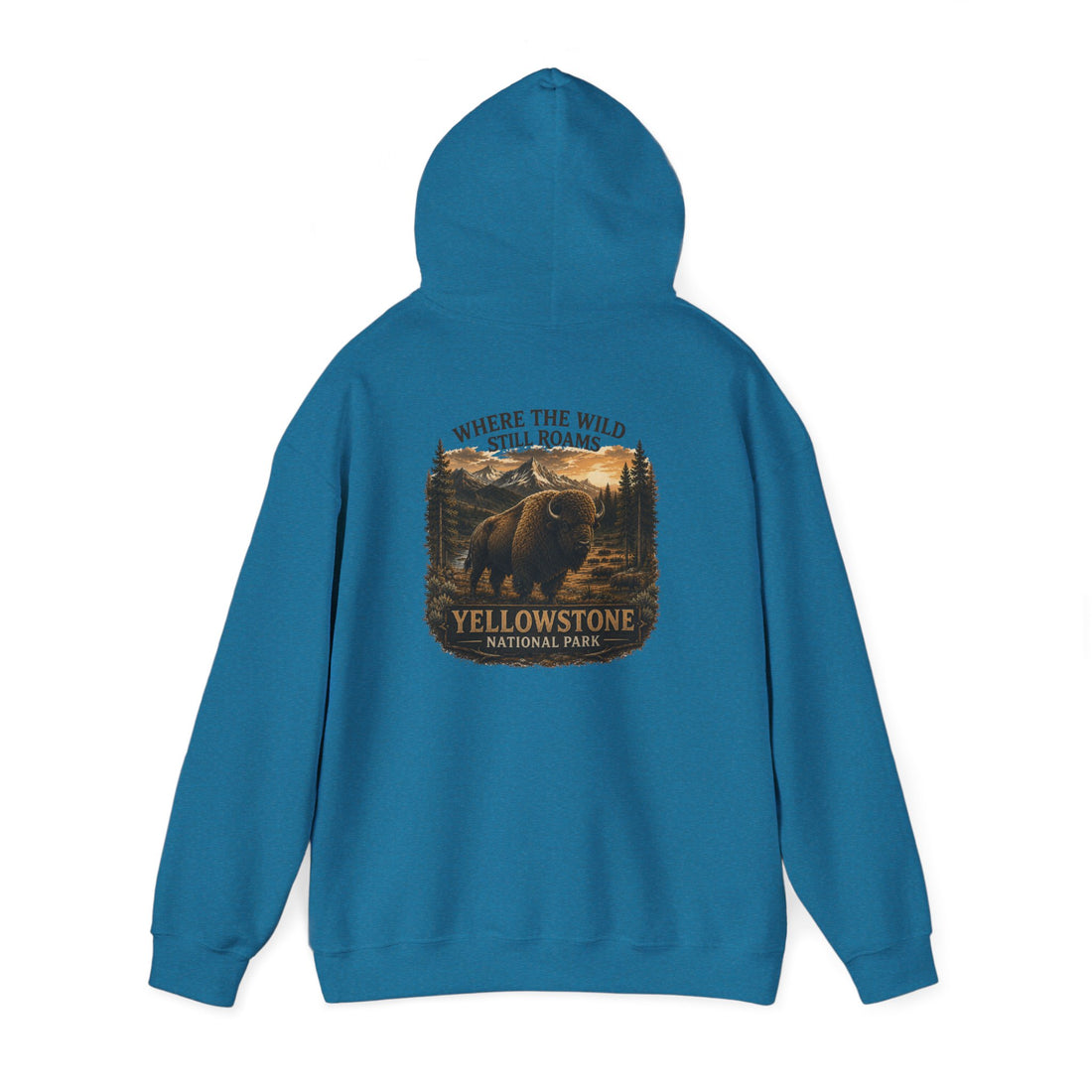 Yellowstone Bison Round Badge Hoodie