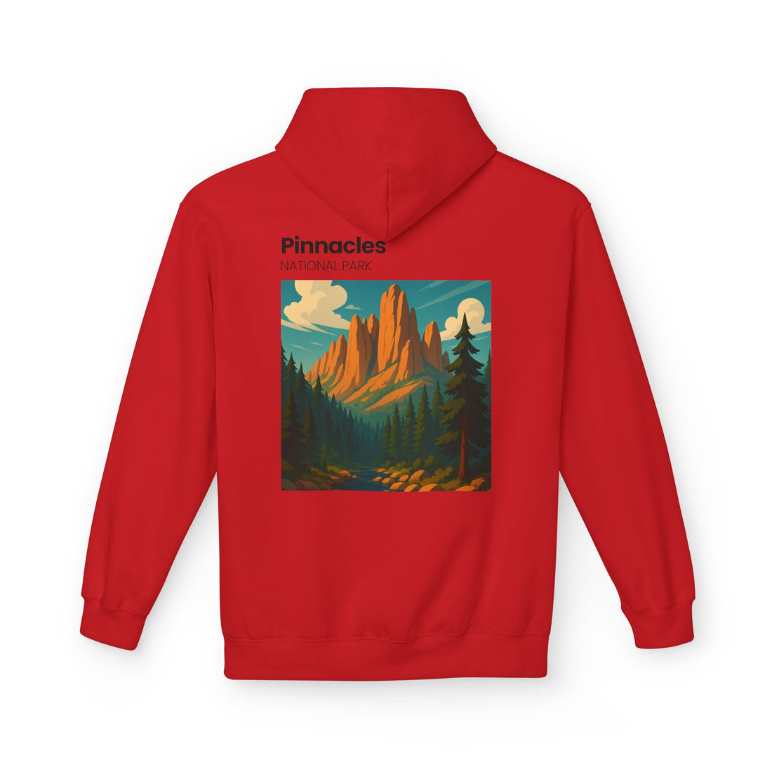 Pinnacles National Park vintage poster Hoodie | Mountain landscape camp retro