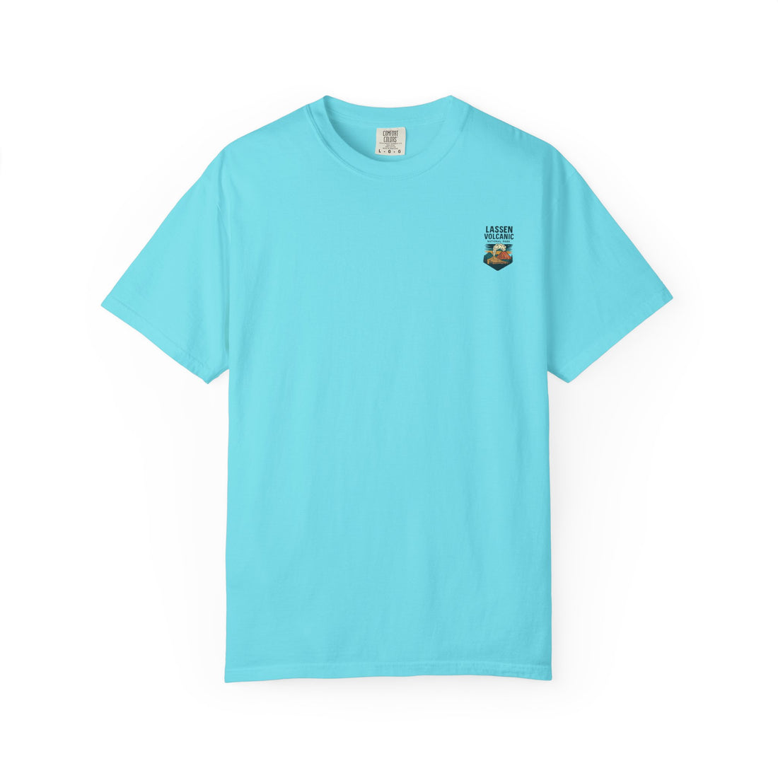 Lassen Volcanic Poster Art T-Shirt | Mountain Eruption Design