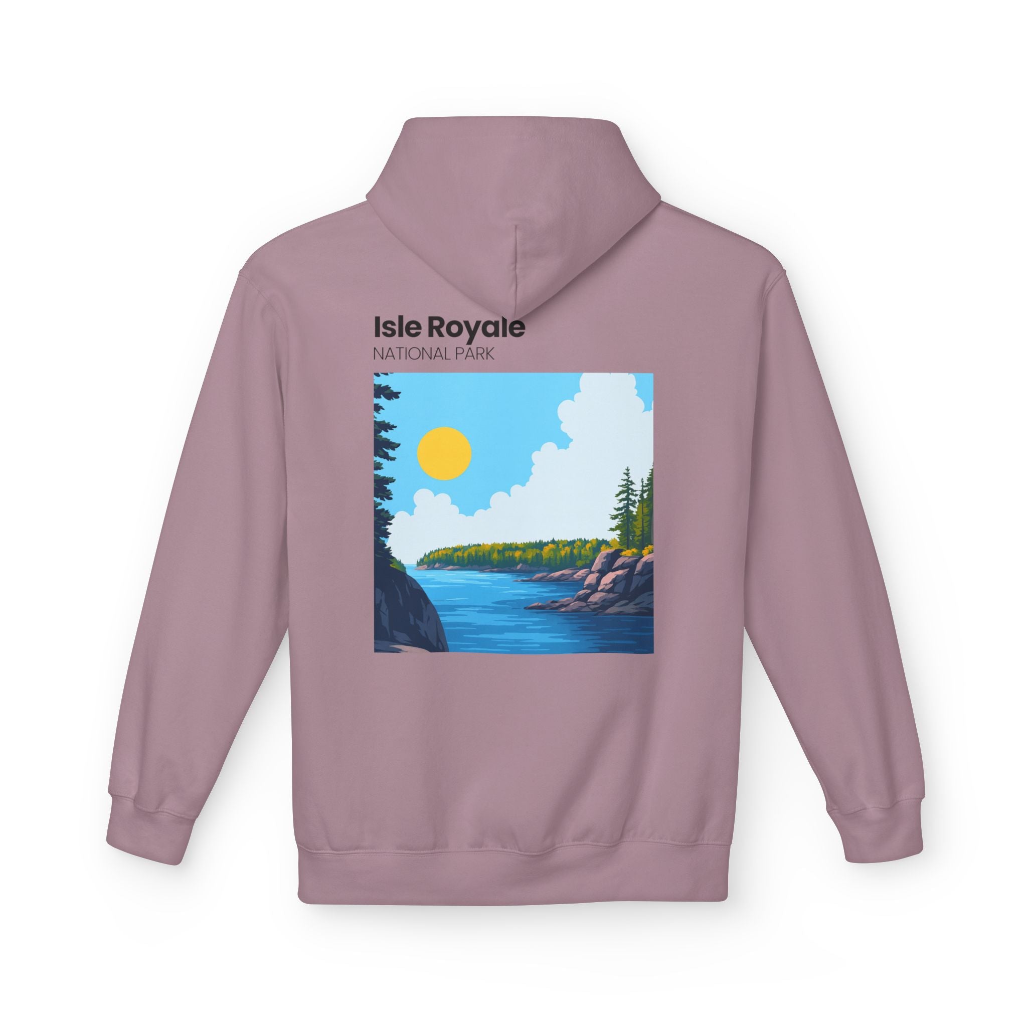 Mountain Sunset Badge Hoodie | Minimal Outdoor Patch Design