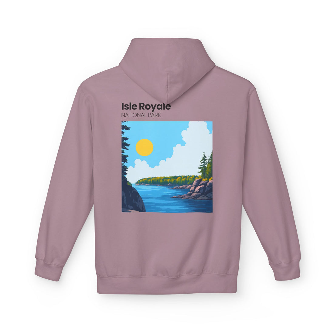 Mountain Sunset Badge Hoodie | Minimal Outdoor Patch Design