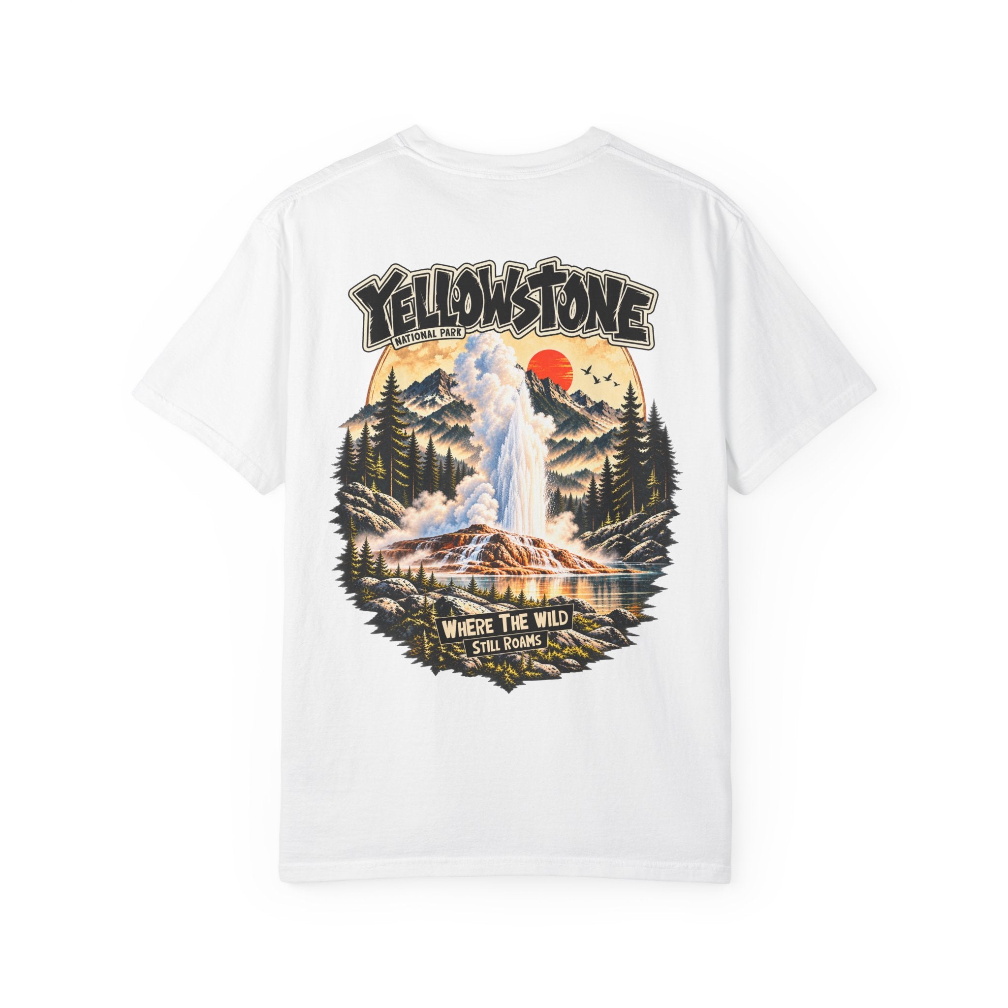 Yellowstone Old Faithful – Where the Wild Still Roams T-Shirt Model1