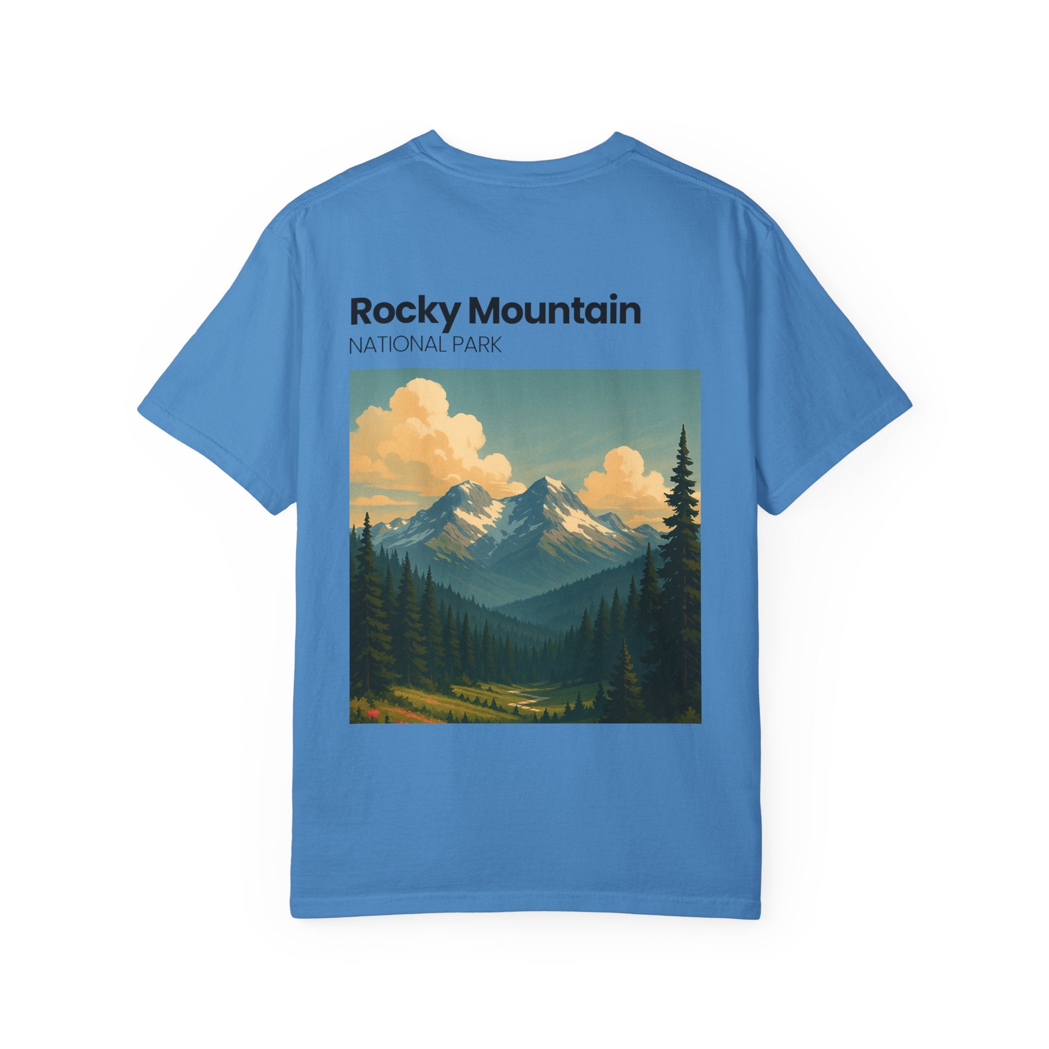 Rocky Mountain National Park Vintage Poster T-shirt | Mountain Landscape Tee