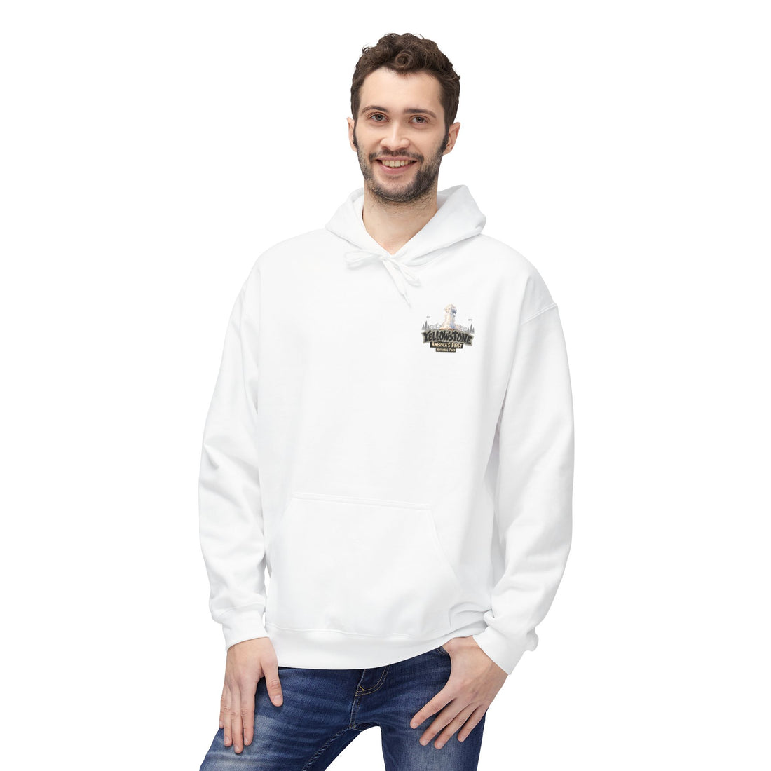 Yellowstone Old Faithful – Where the Wild Still Roams Hoodie Model3