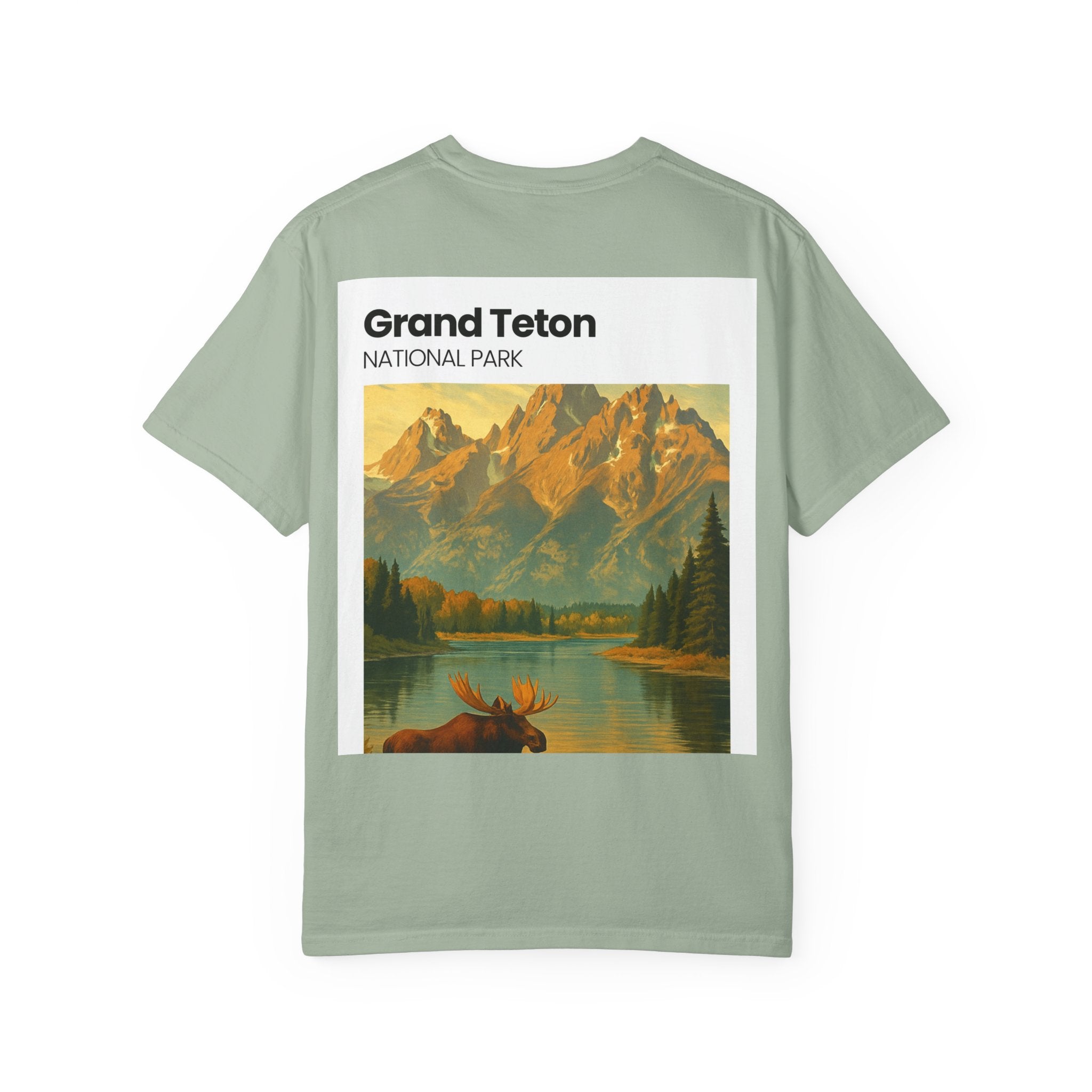 Grand Teton National Park Moose T-Shirt | Vintage Mountain Landscape