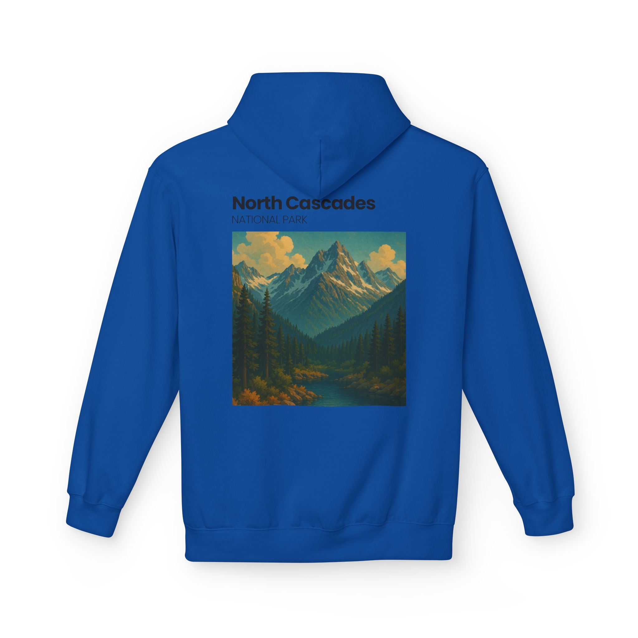 North Cascades National Park mountain art Hoodie | vintage landscape pullover