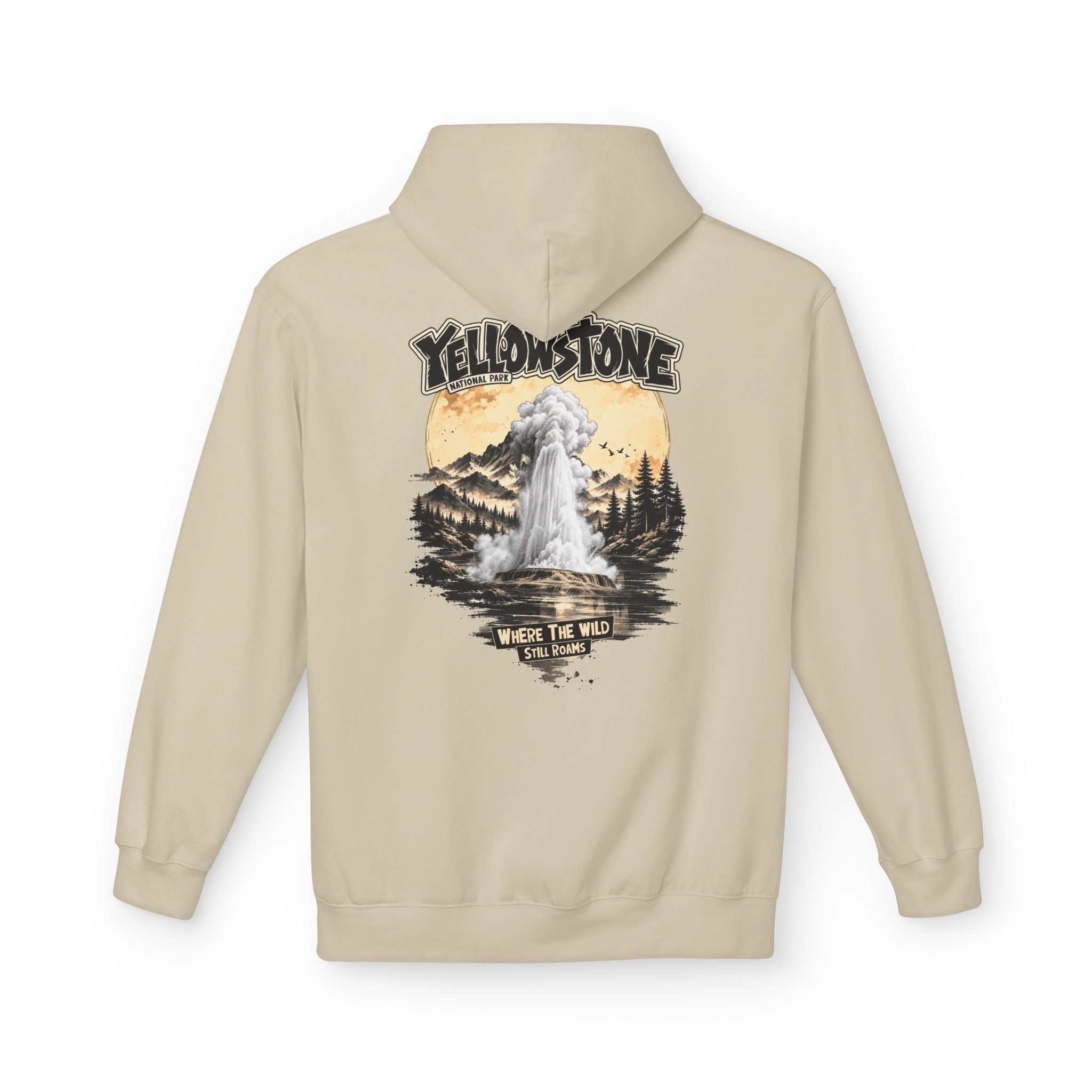 Yellowstone Old Faithful – Where the Wild Still Roams Hoodie Model1