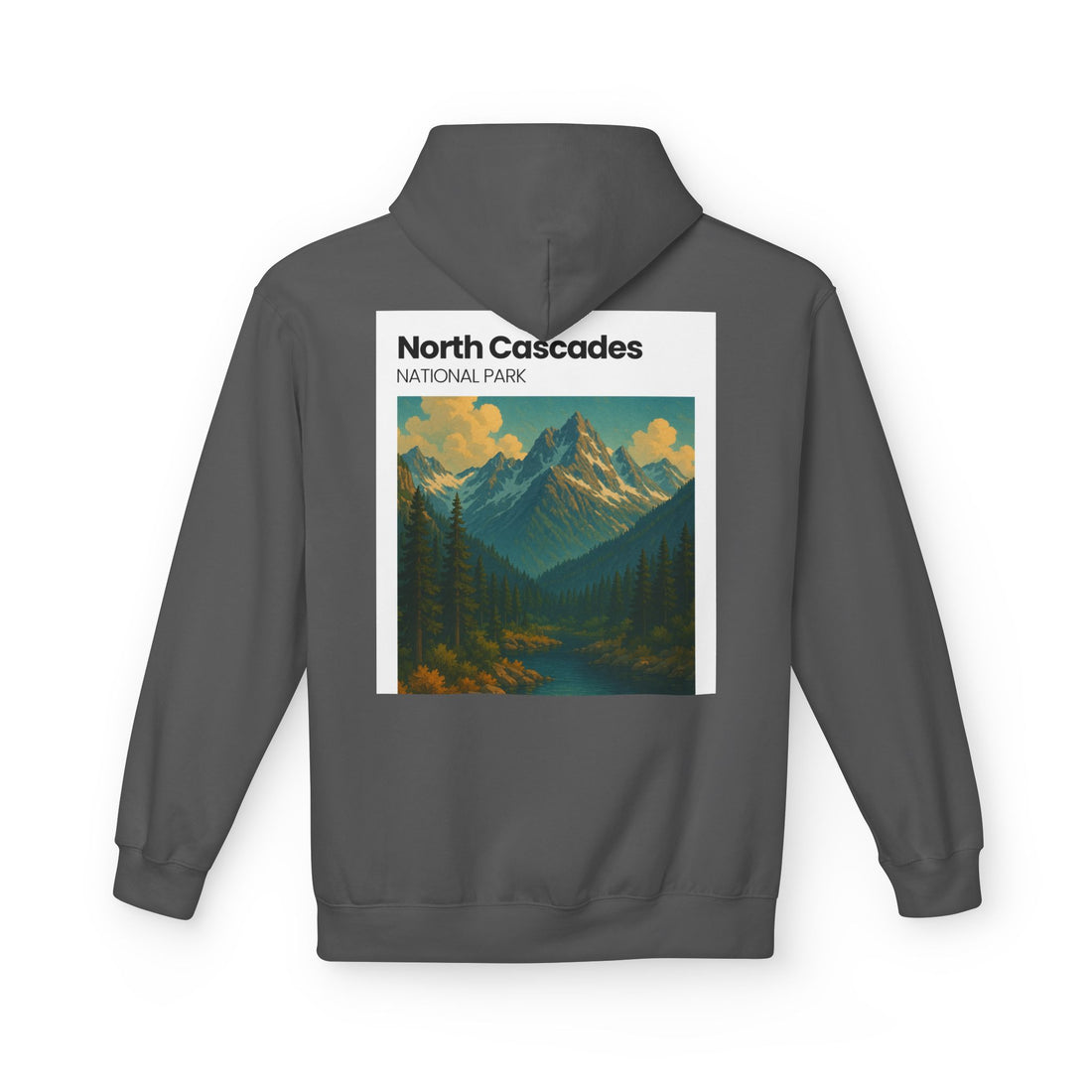 North Cascades National Park mountain art Hoodie | vintage landscape pullover