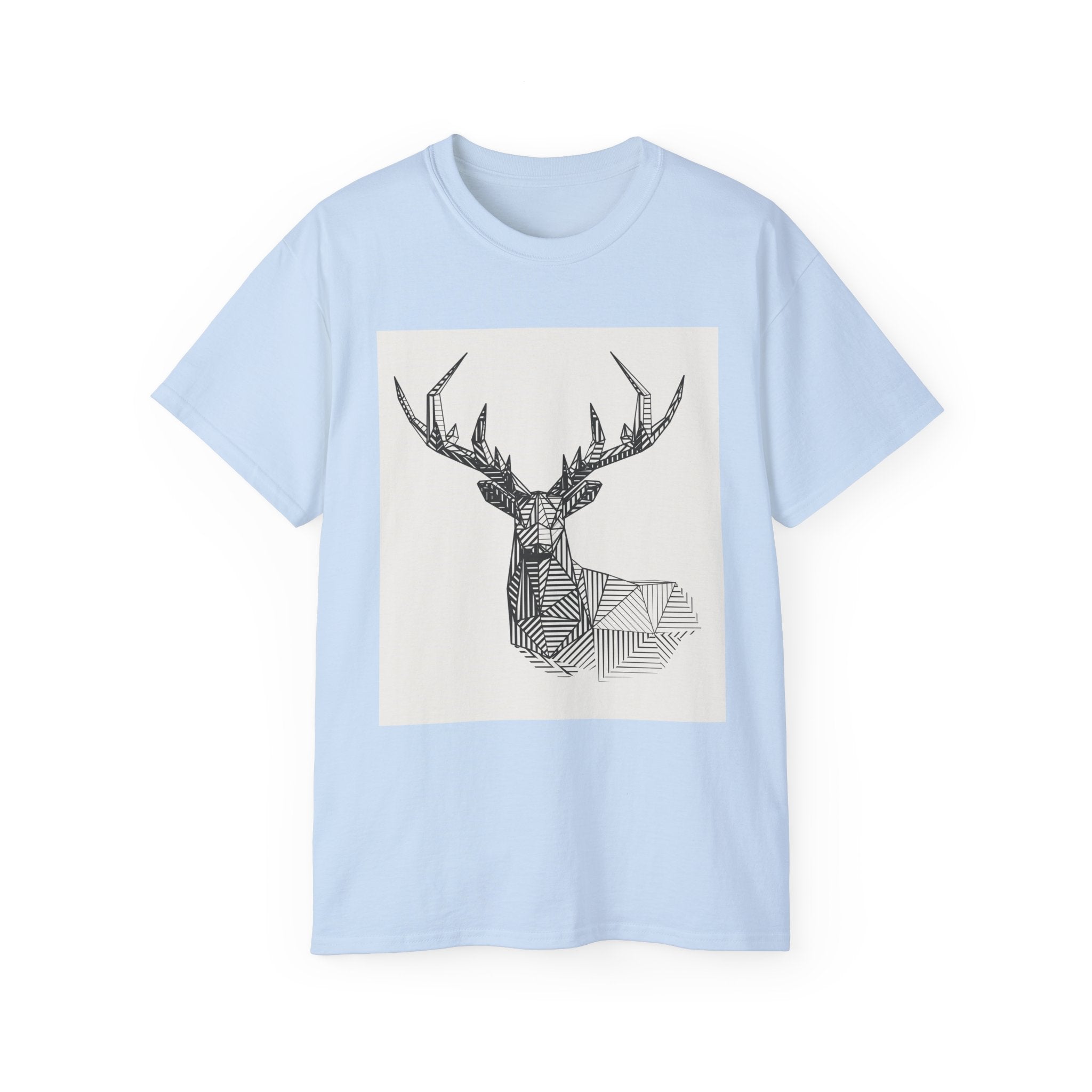 Geometric Deer Graphic Tee - Unisex Ultra Cotton T-Shirt