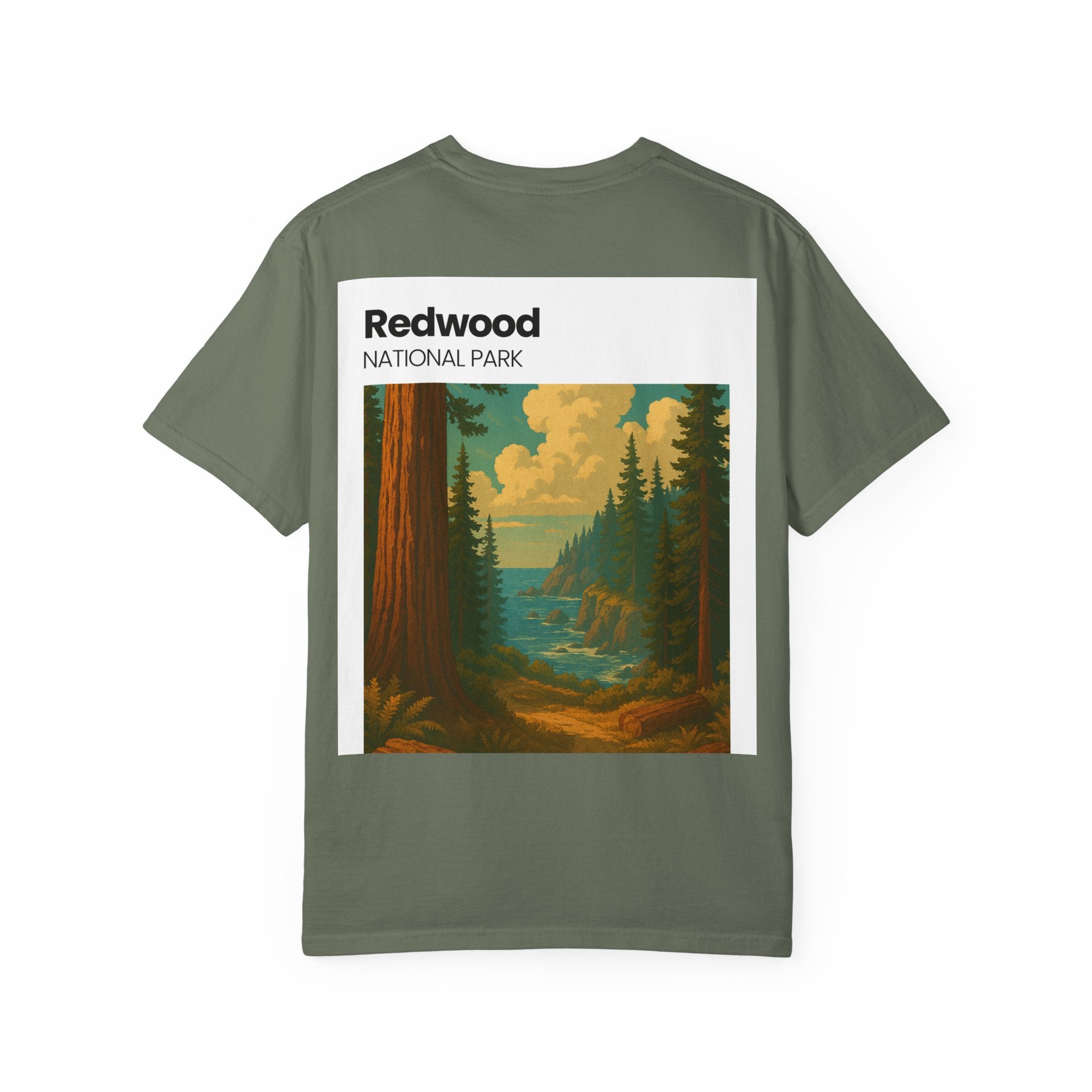 Redwood National Park landscape T-Shirt | Vintage nature scene