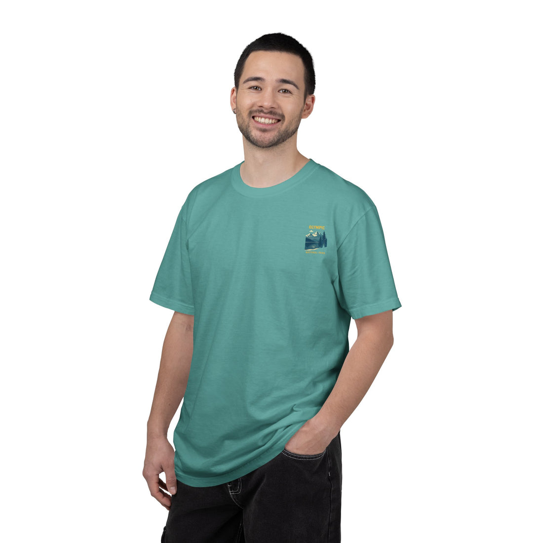 Olympic National Park landscape T-Shirt | mountain lake forest tee