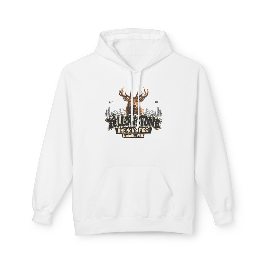 Yellowstone Elk – Where the Wild Still Roams Hoodie Model1