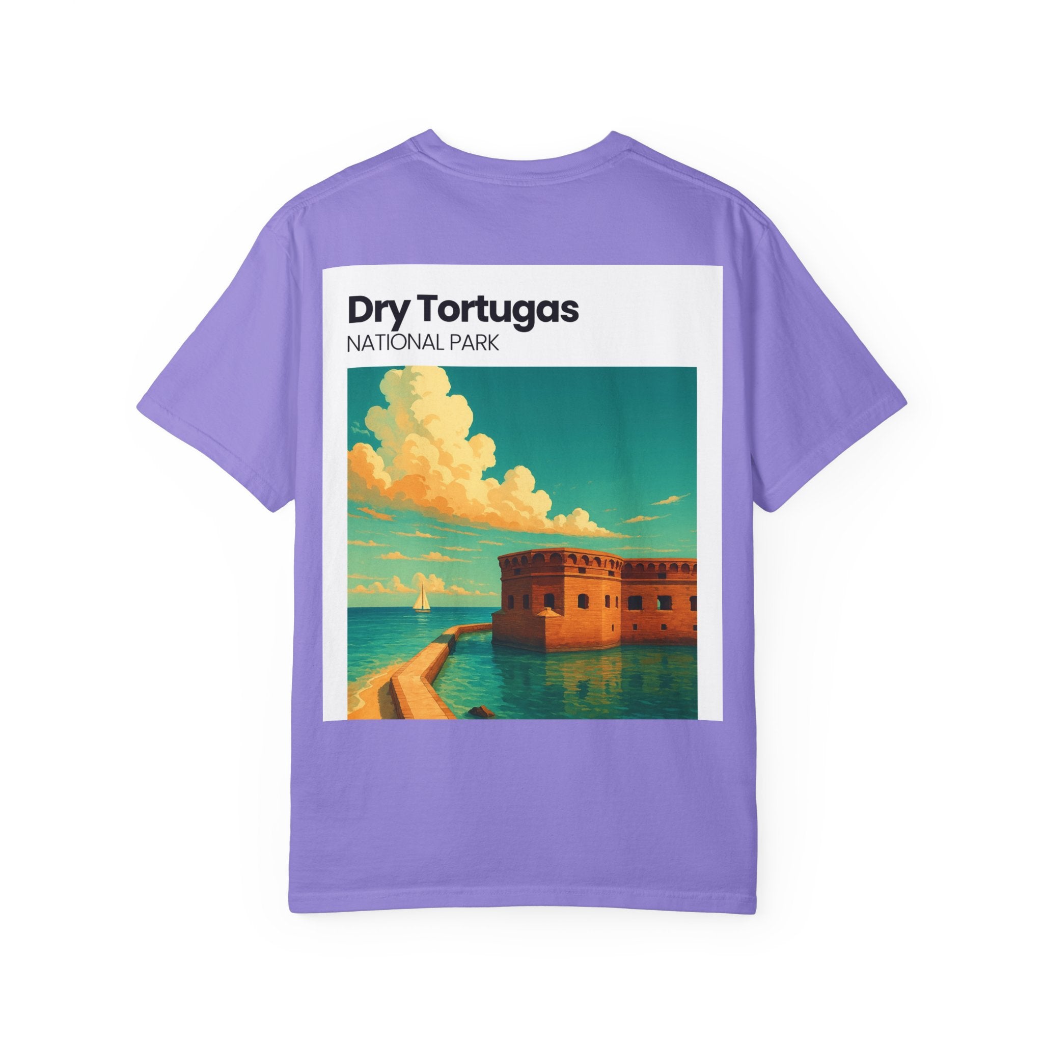Dry Tortugas National Park Poster T-shirt | Vintage Fort Illustration