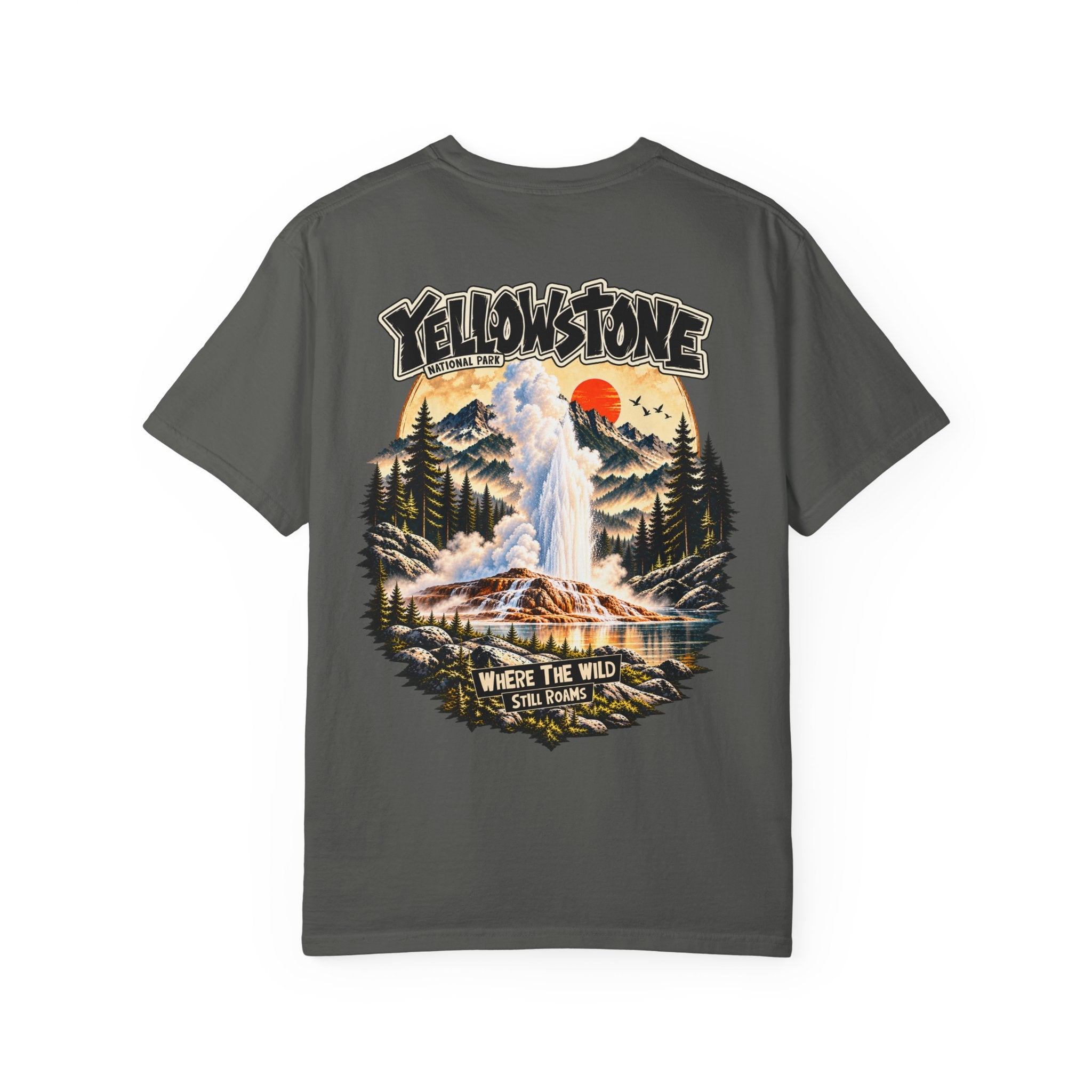 Yellowstone Old Faithful – Where the Wild Still Roams T-Shirt Model1