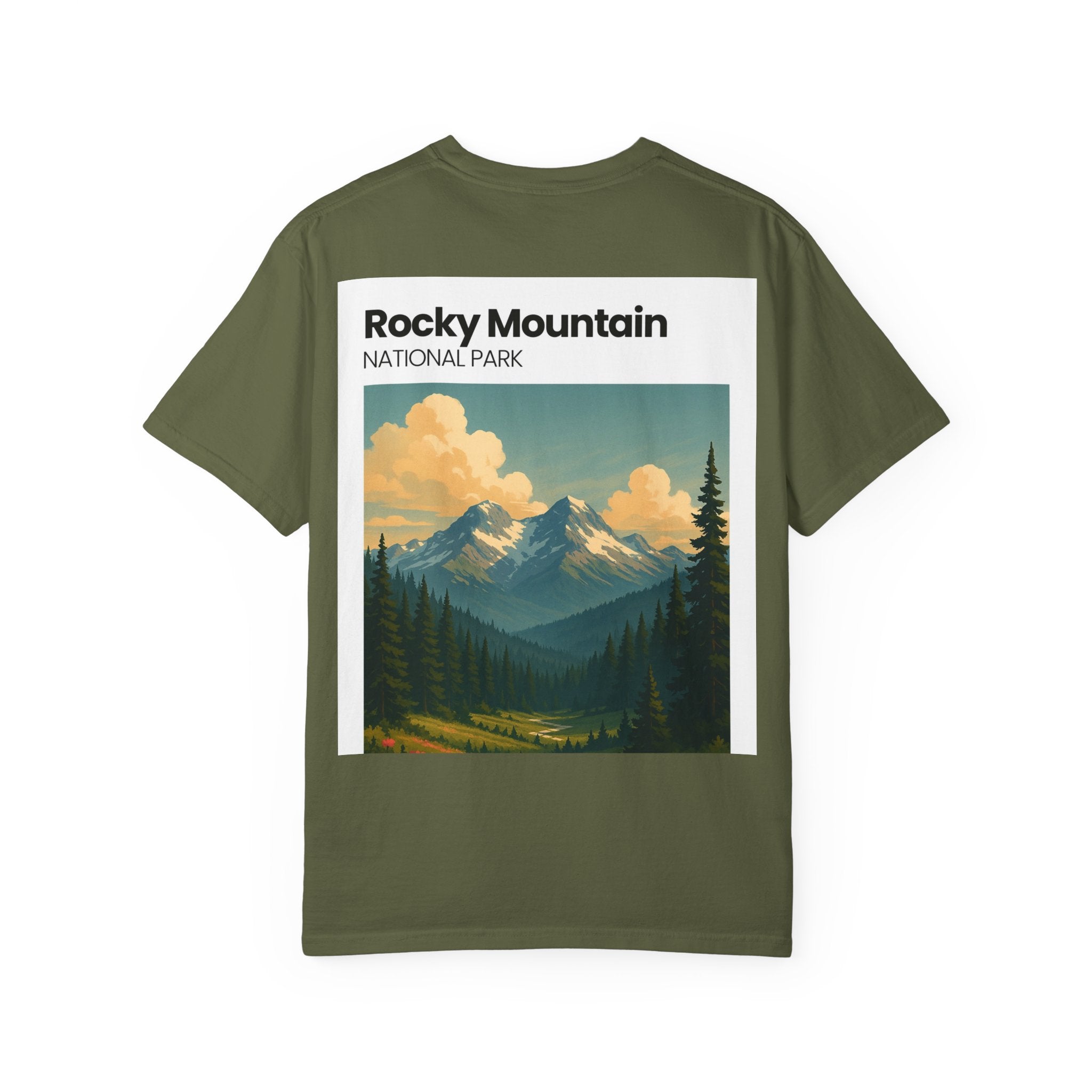 Rocky Mountain National Park Vintage Poster T-shirt | Mountain Landscape Tee