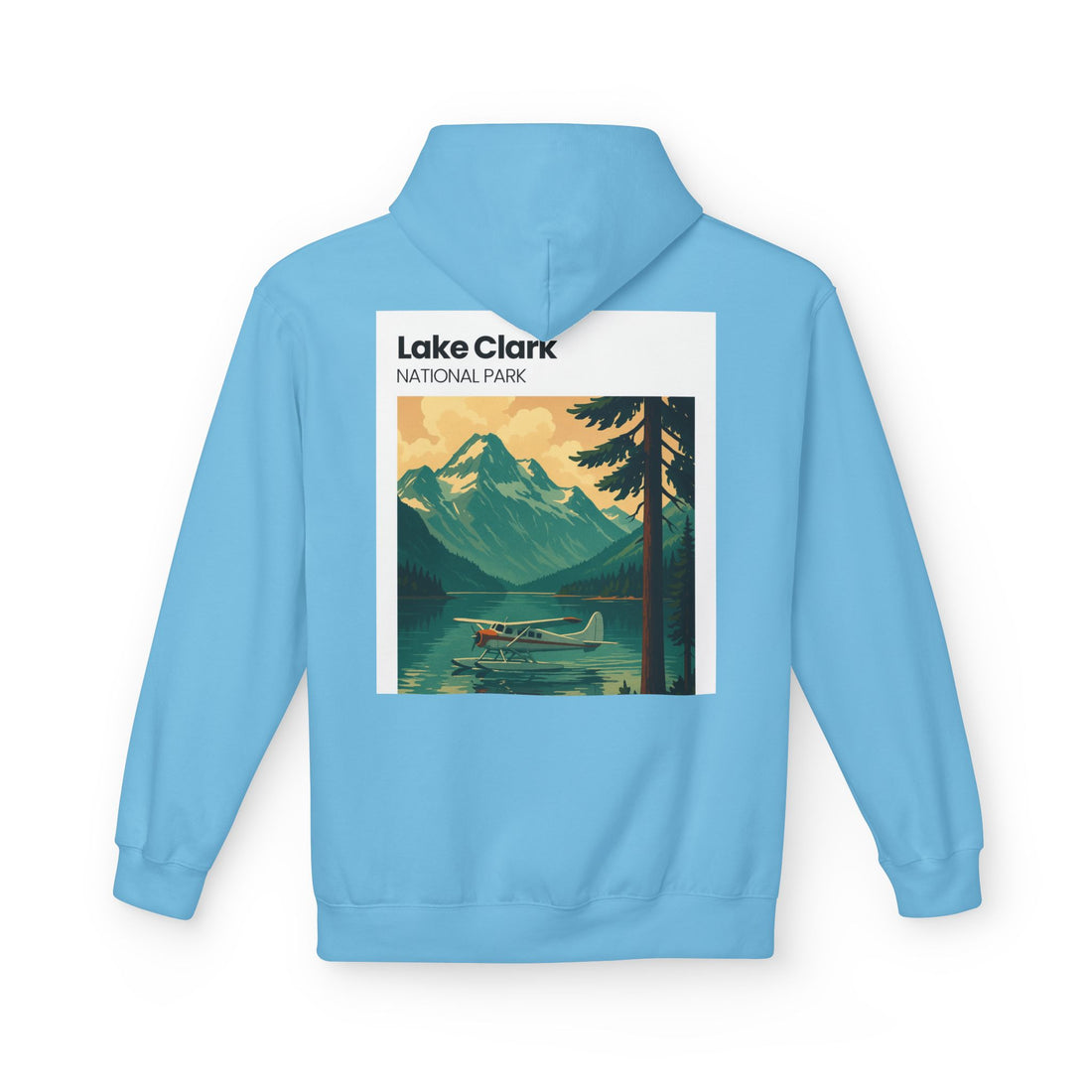 Lake Clark National Park vintage landscape Hoodie | Mountain Lake Seaplane
