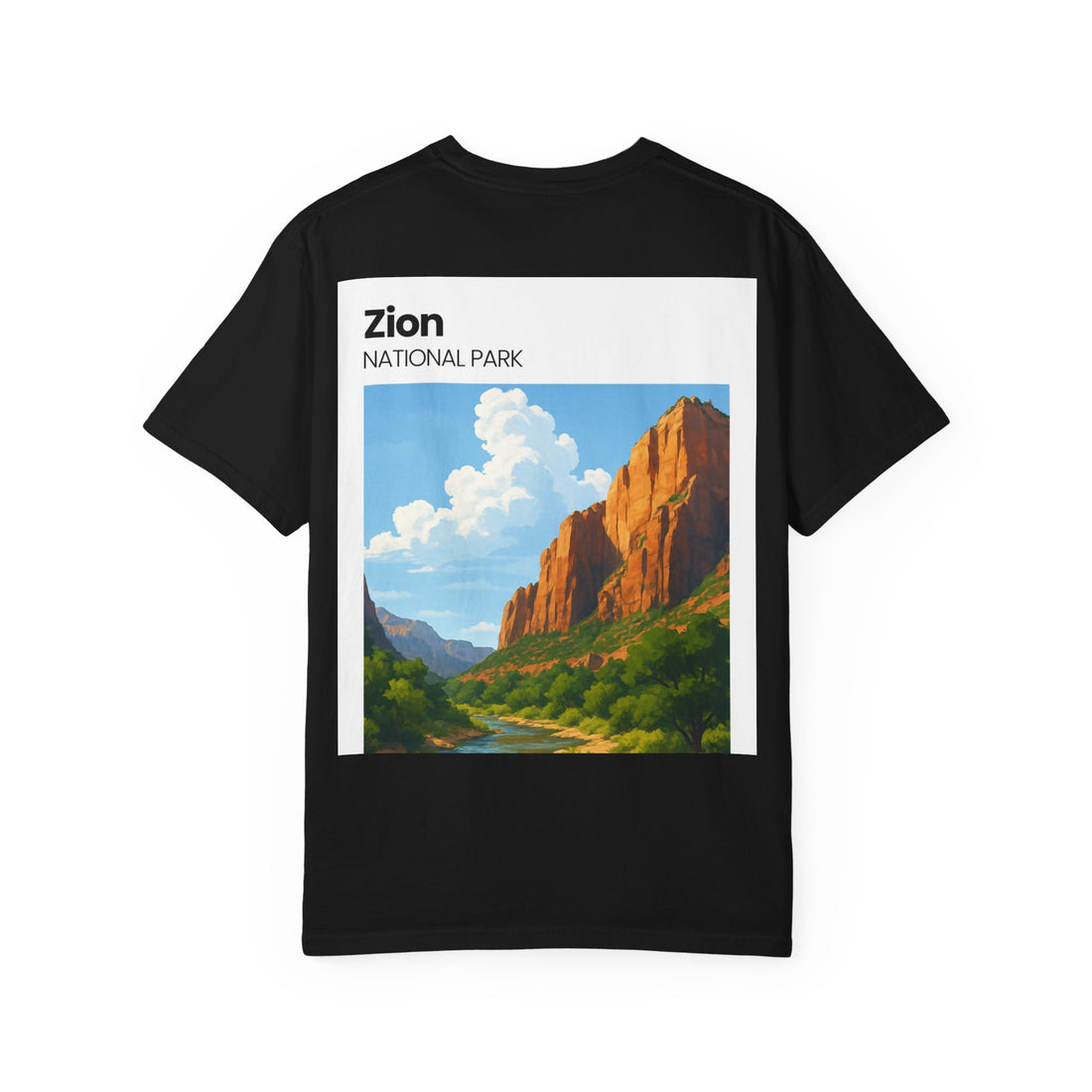 Zion National Park Landscape T-Shirt | Scenic Canyon Artwork