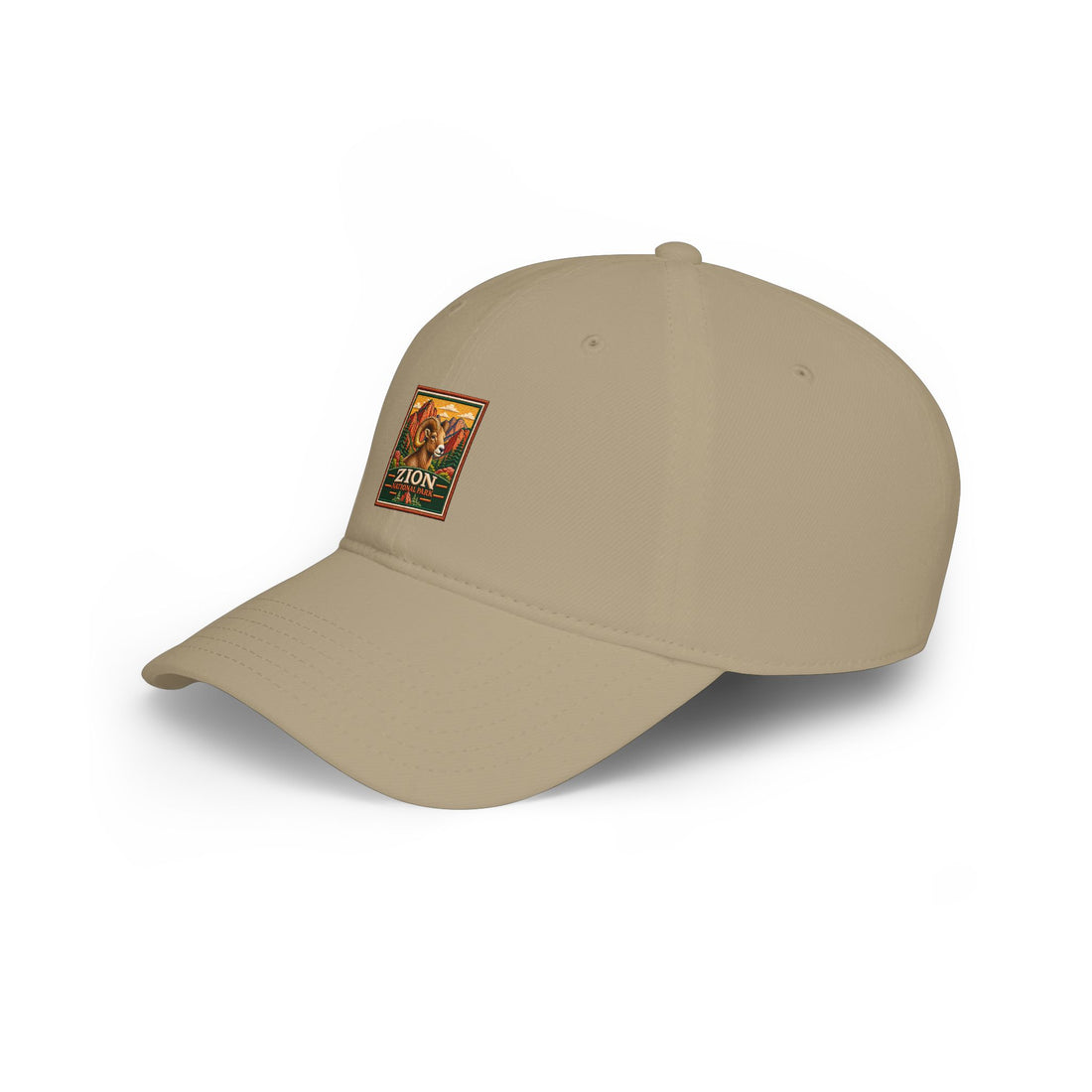 Bighorn Sheep Zion National Park Vintage Graphic Cap square logo