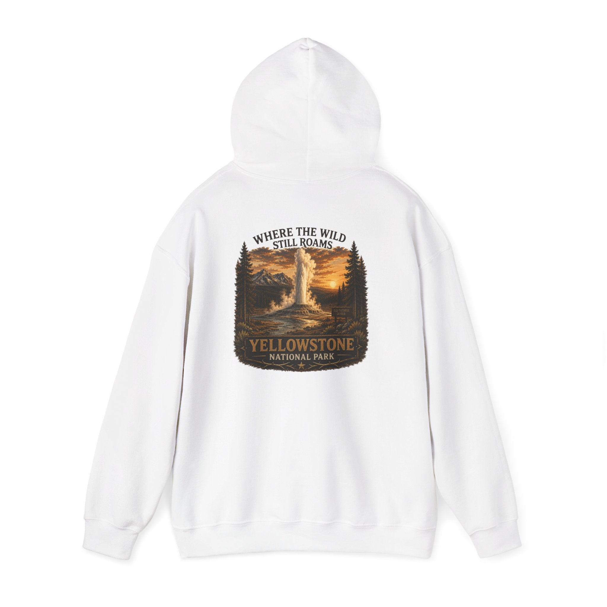 Yellowstone Old Faithful Hoodie – Where the Wild Still Roams