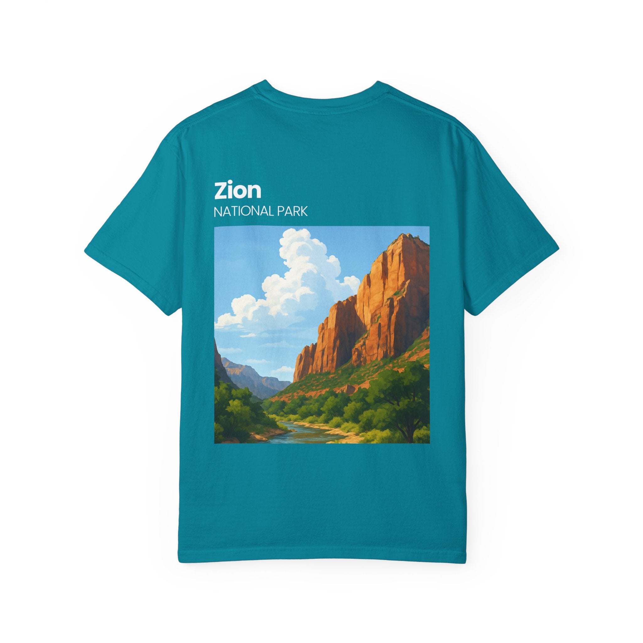 Zion National Park Landscape T-Shirt | Scenic Canyon Artwork