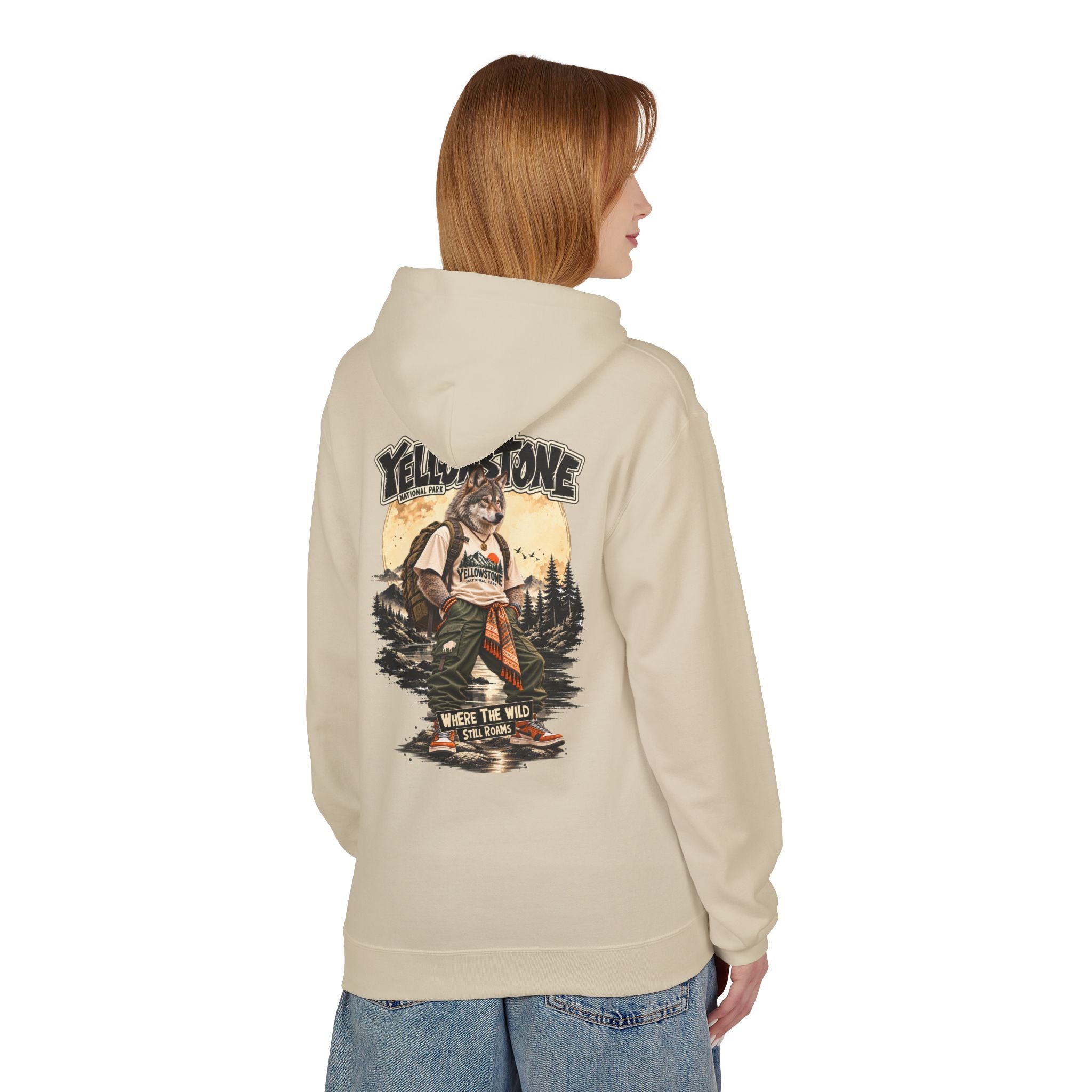 Yellowstone Wolf – Where the Wild Still Roams Hoodie