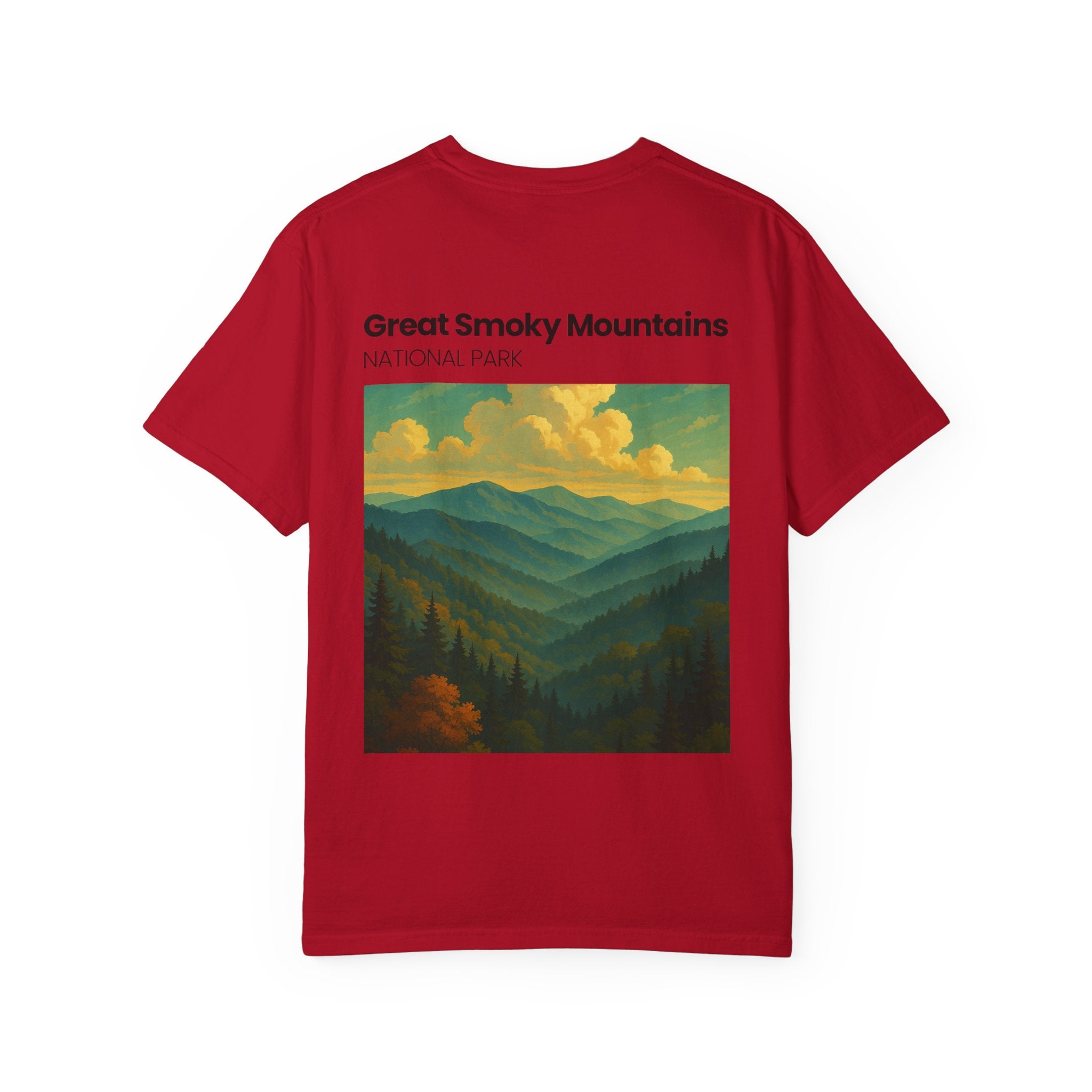 Great Smoky Mountains landscape T-shirt | National Park vintage poster