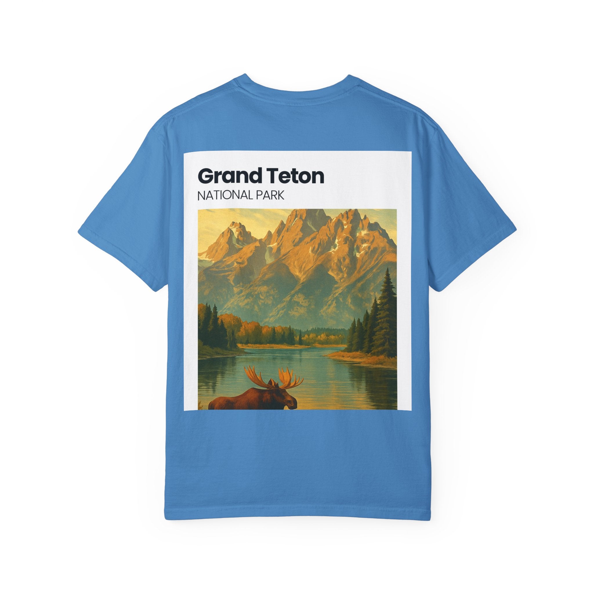Grand Teton National Park Moose T-Shirt | Vintage Mountain Landscape