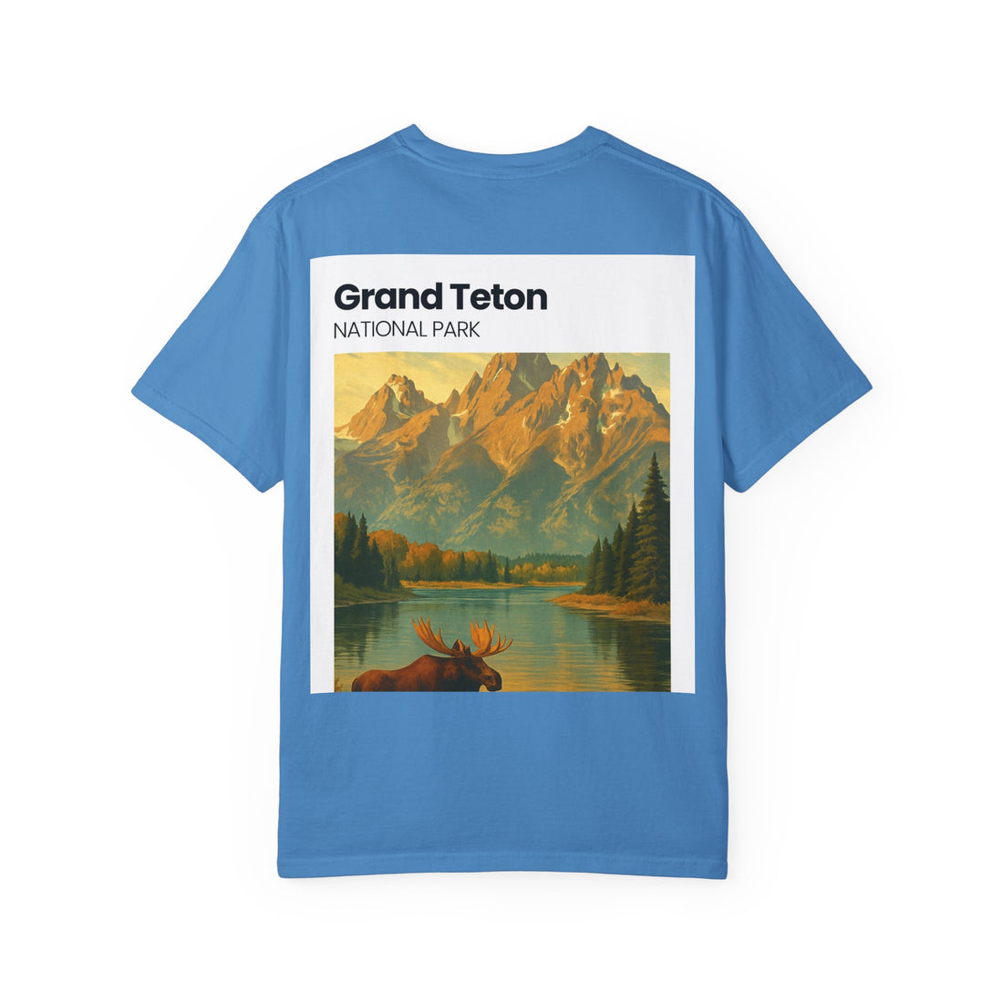 Grand Teton National Park Moose T-Shirt | Vintage Mountain Landscape