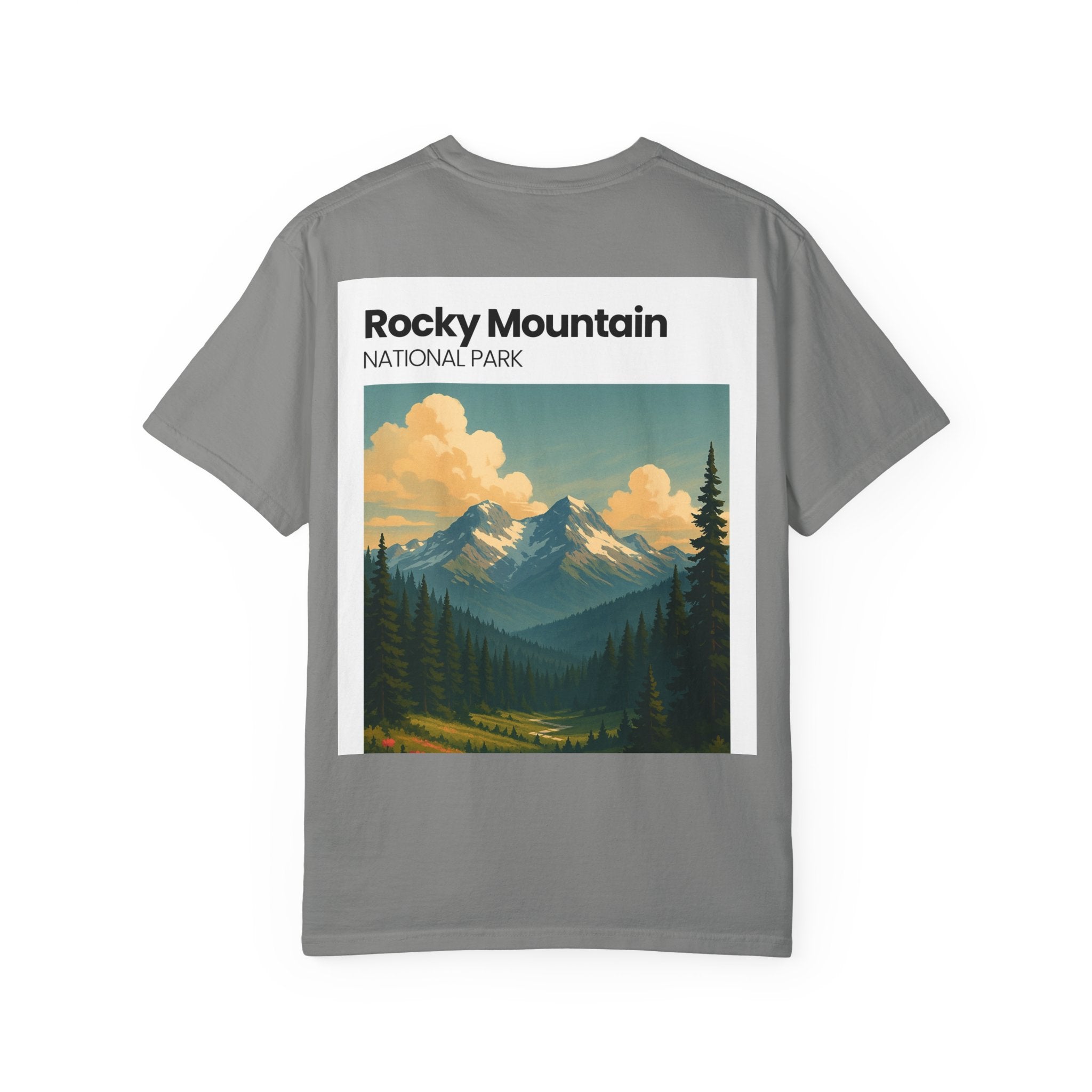 Rocky Mountain National Park Vintage Poster T-shirt | Mountain Landscape Tee
