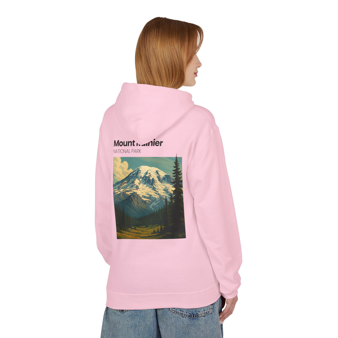 Mount Rainier National Park Hoodie | Vintage Landscape Mountain Design