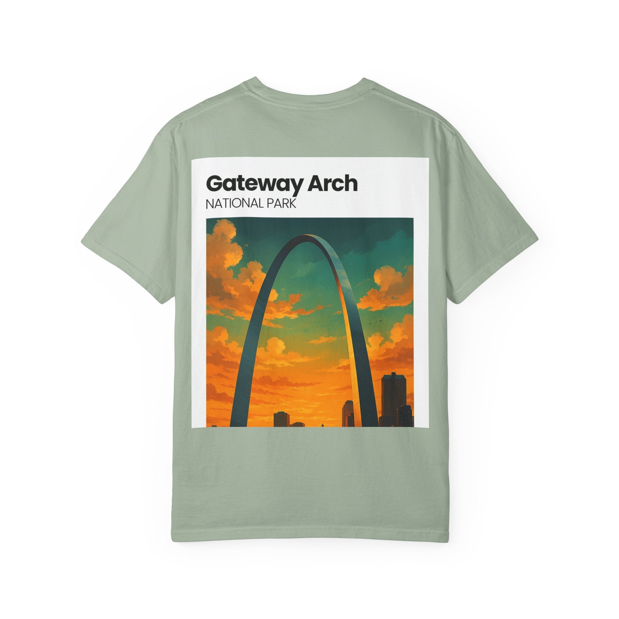 Gateway Arch National Park T-Shirt | St. Louis Skyline Sunset