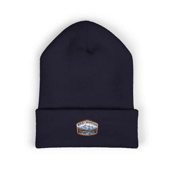 Rocky Mountain National Park Alpine Lake Beanie Peak Arch Patch Logo