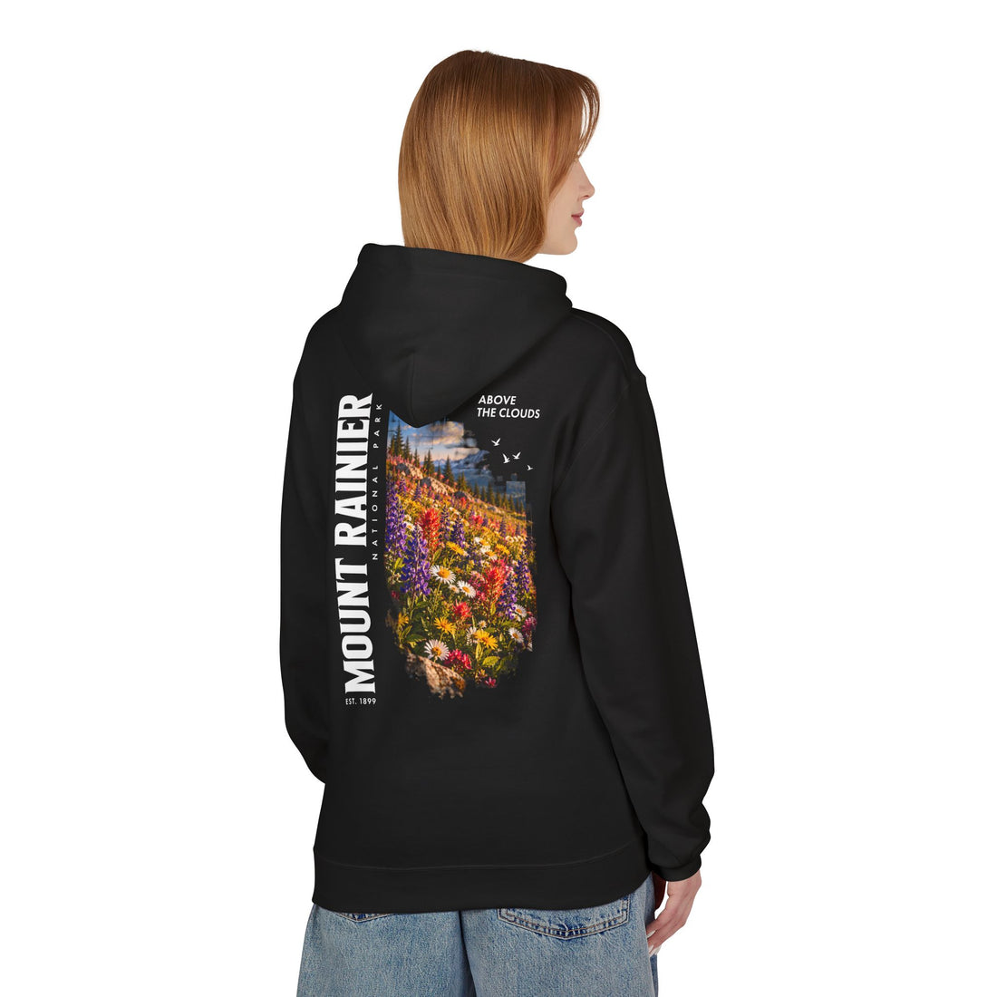 Mount Rainier National Park – Wildflower Meadow Graphic Hoodie