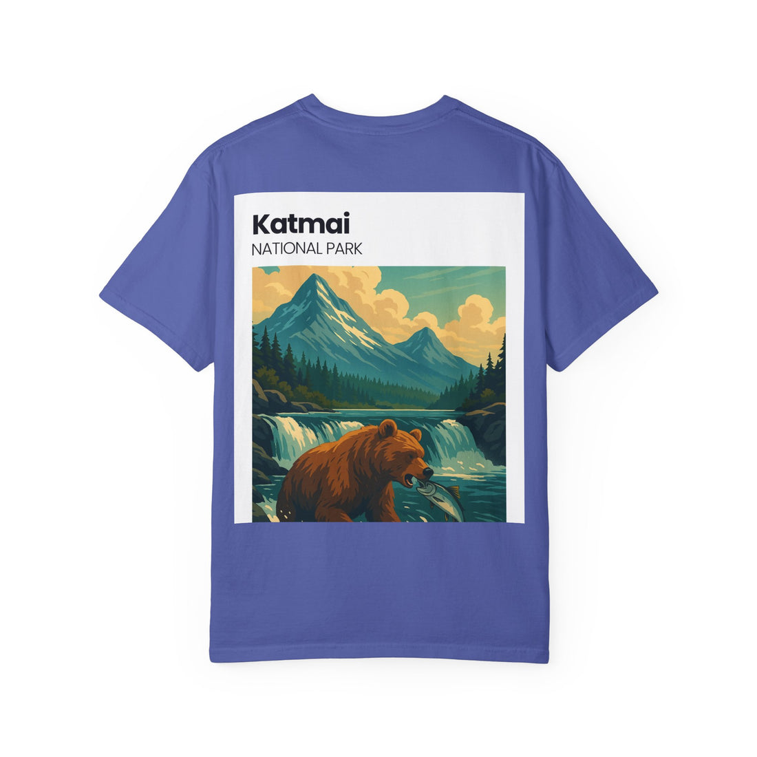 Katmai National Park Bear Illustration T-shirt | Mountain River Nature Tee